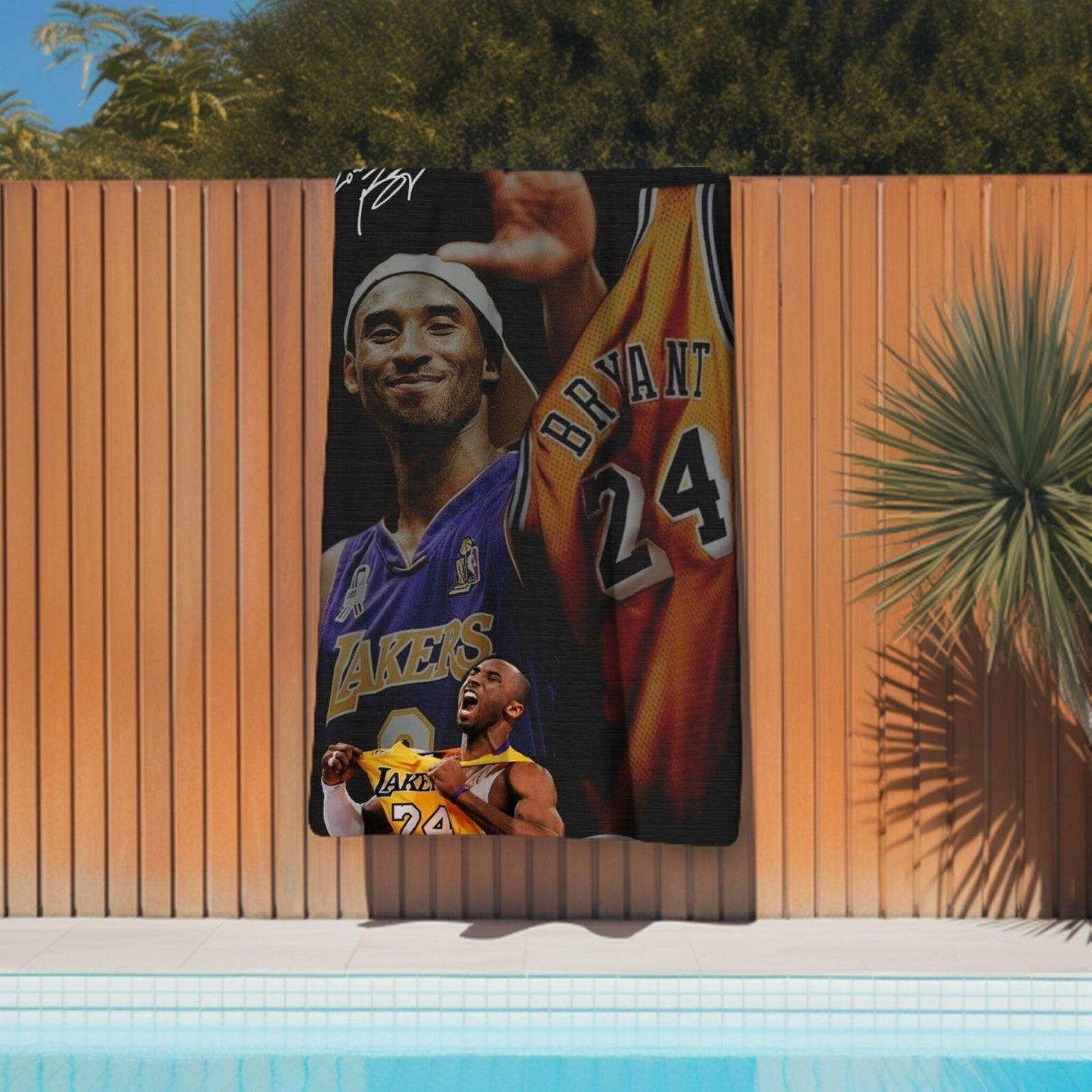Kobe Towel, Absorbent Beach Towel, Laker Fan Gift - Techy Treasures -