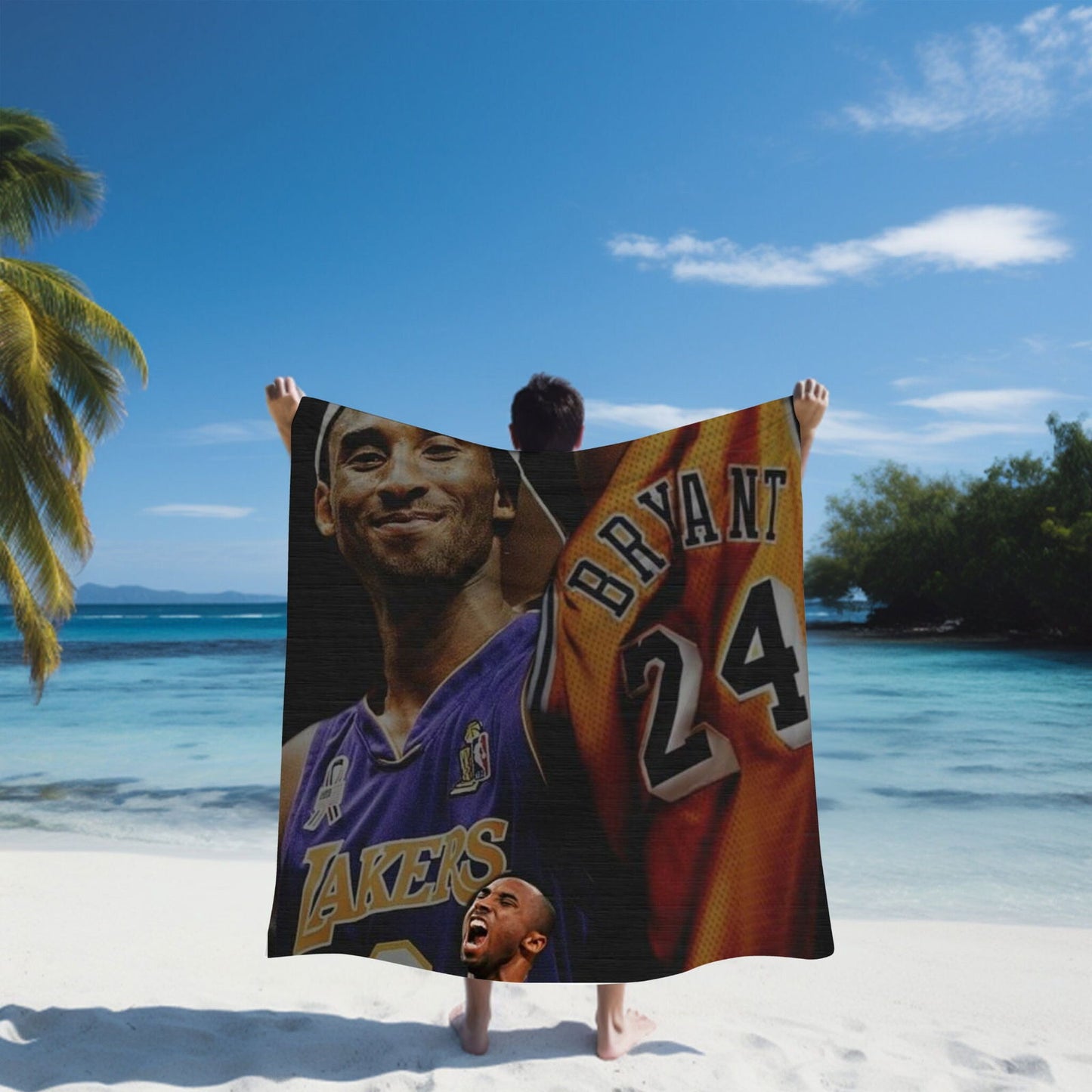 Kobe Towel, Absorbent Beach Towel, Laker Fan Gift - Techy Treasures -