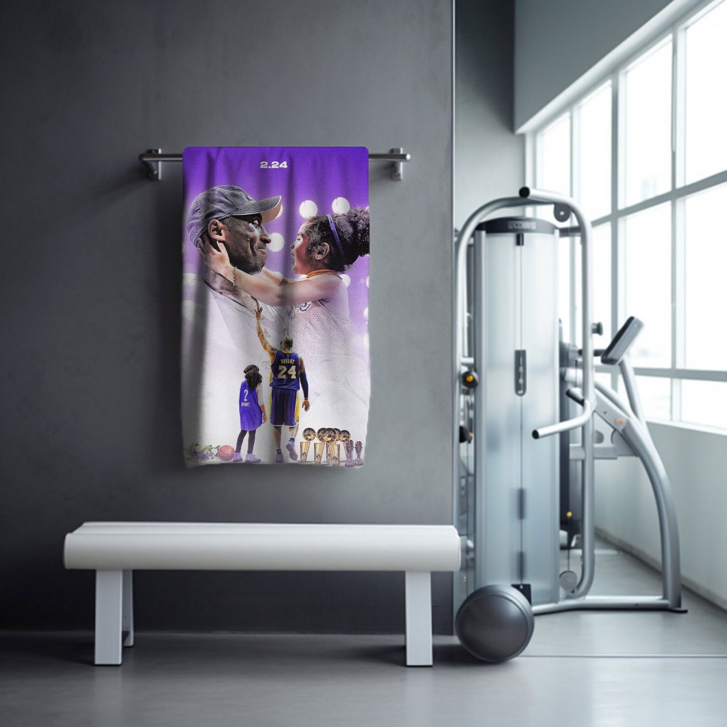 Kobe Towel, Absorbent Beach Towel, Laker Fan Gift - Techy Treasures -