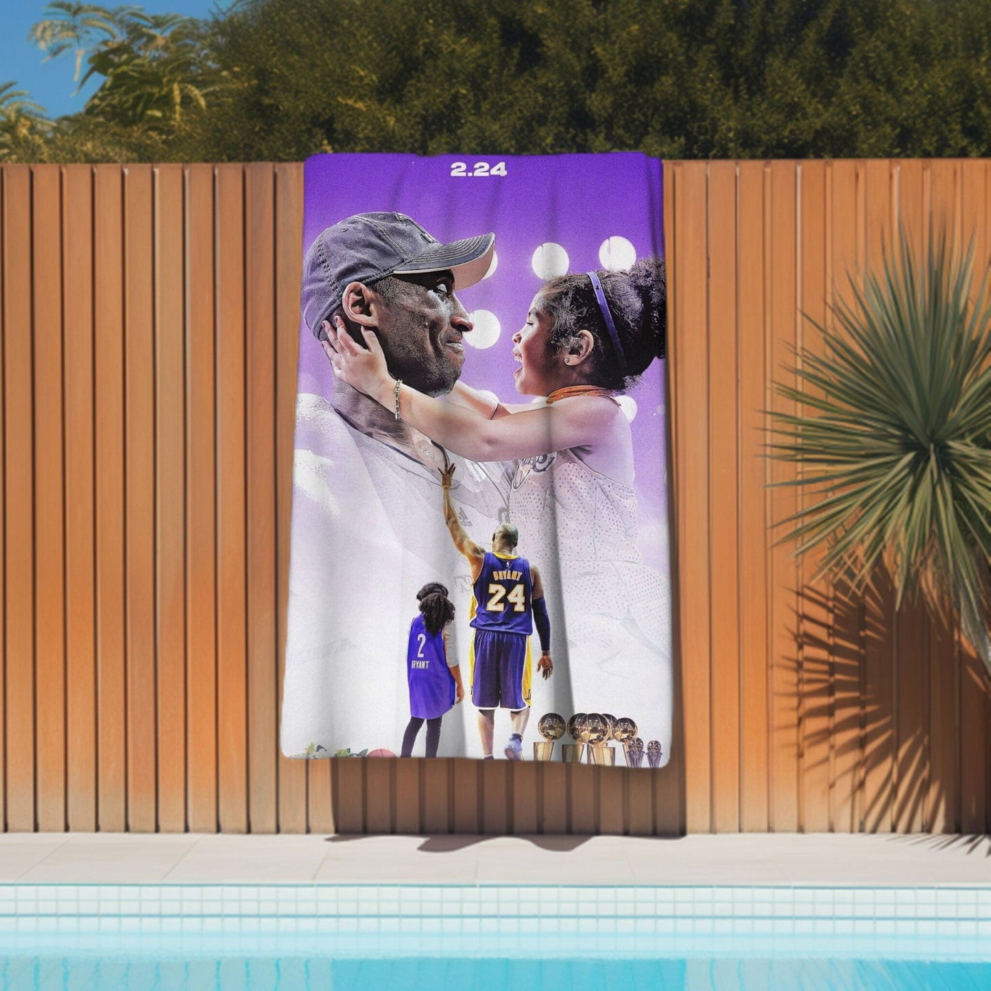 Kobe Towel, Absorbent Beach Towel, Laker Fan Gift - Techy Treasures -