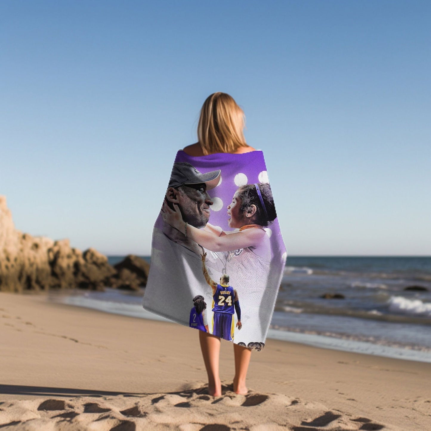 Kobe Towel, Absorbent Beach Towel, Laker Fan Gift - Techy Treasures -