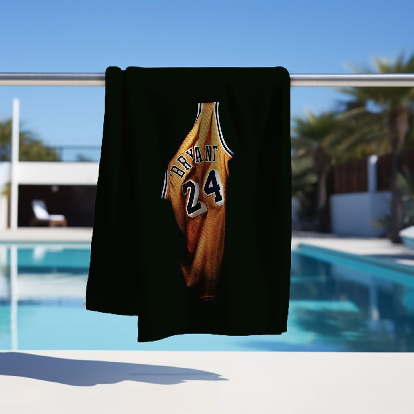 Kobe Towel, Absorbent Beach Towel, Legendary Kobe Custom Laker Fan Gift - Techy Treasures -