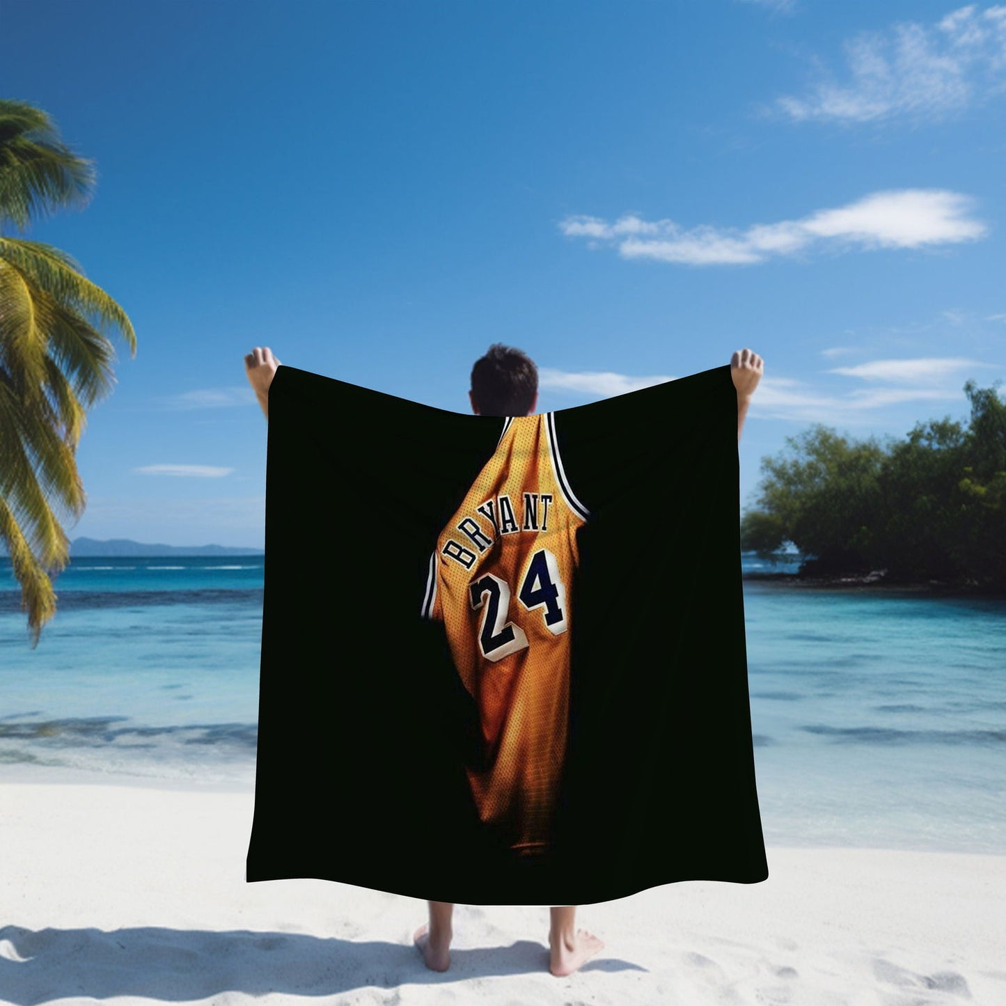 Kobe Towel, Absorbent Beach Towel, Legendary Kobe Custom Laker Fan Gift - Techy Treasures -