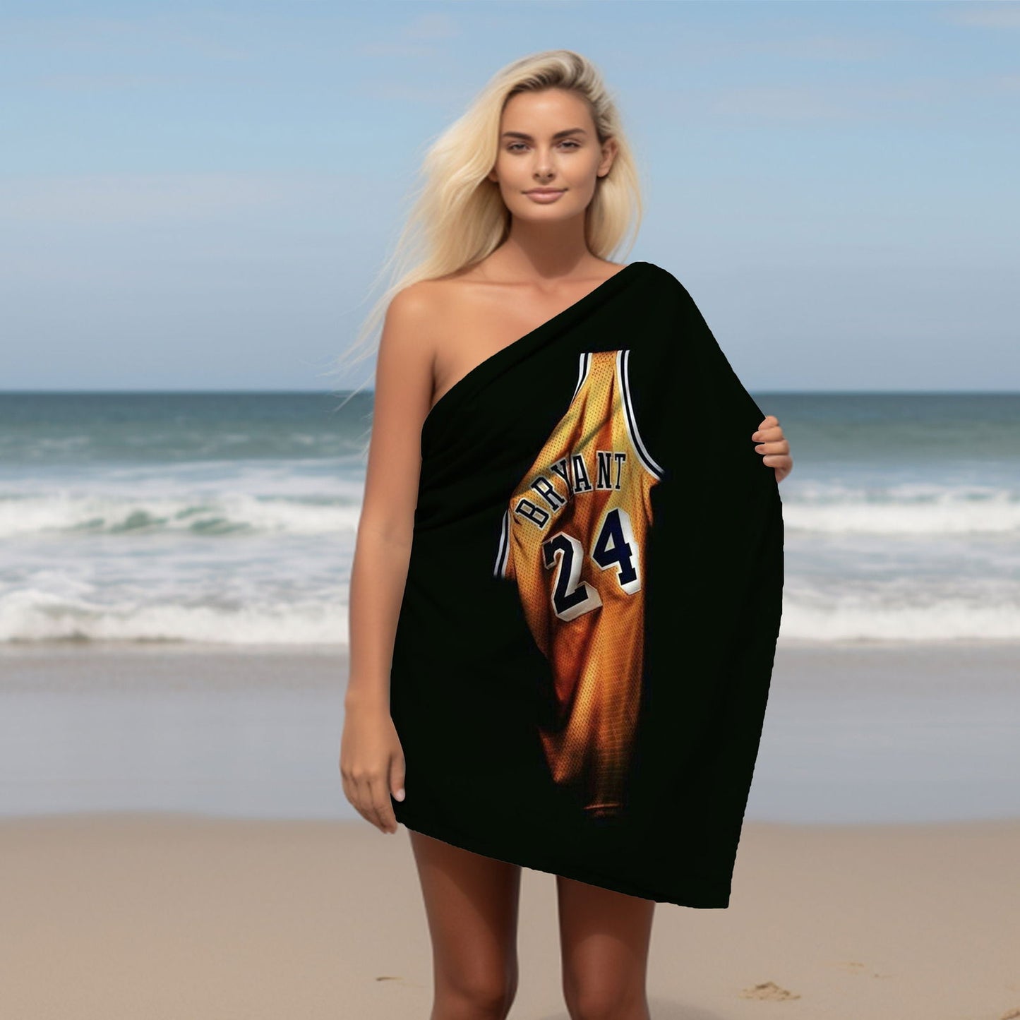 Kobe Towel, Absorbent Beach Towel, Legendary Kobe Custom Laker Fan Gift - Techy Treasures -