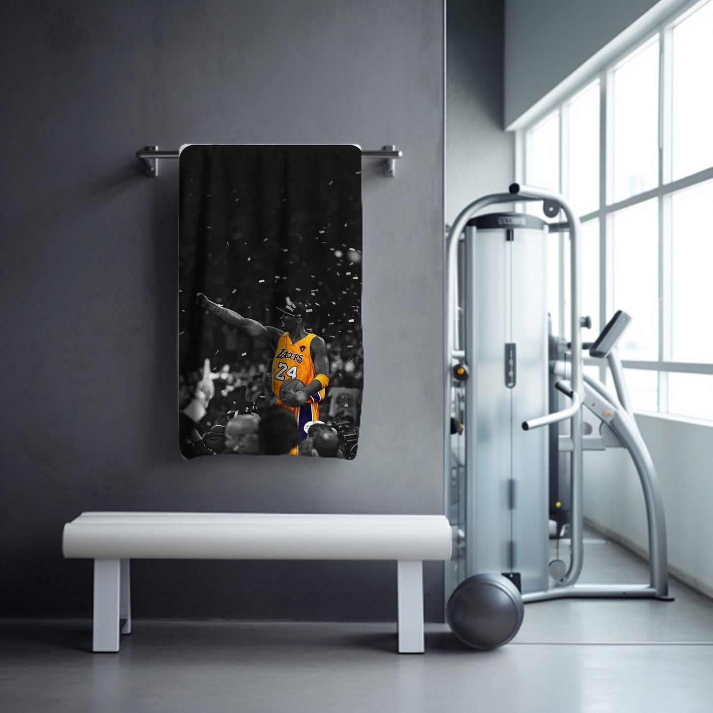 Kobe Towel, Absorbent Beach Towel, Legendary Kobe Custom Laker Fan Gift - Techy Treasures -