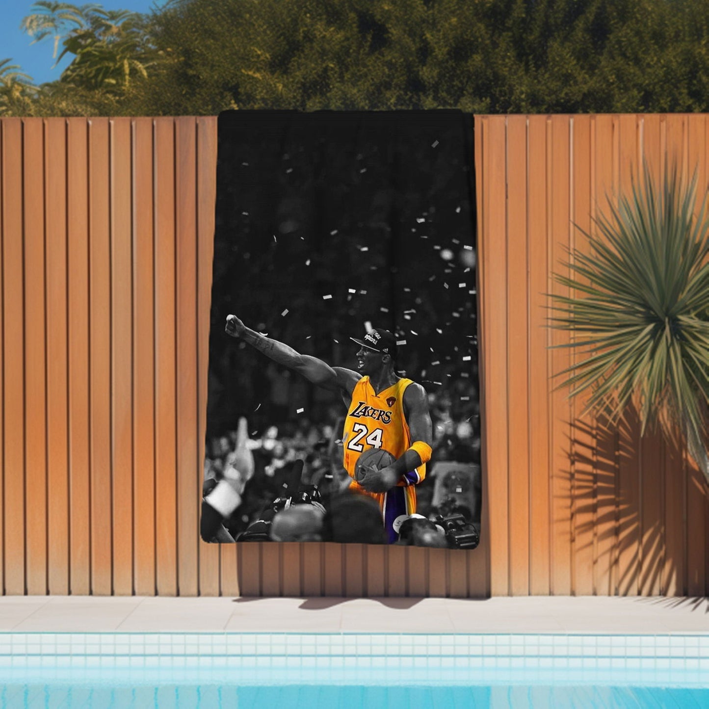 Kobe Towel, Absorbent Beach Towel, Legendary Kobe Custom Laker Fan Gift - Techy Treasures -