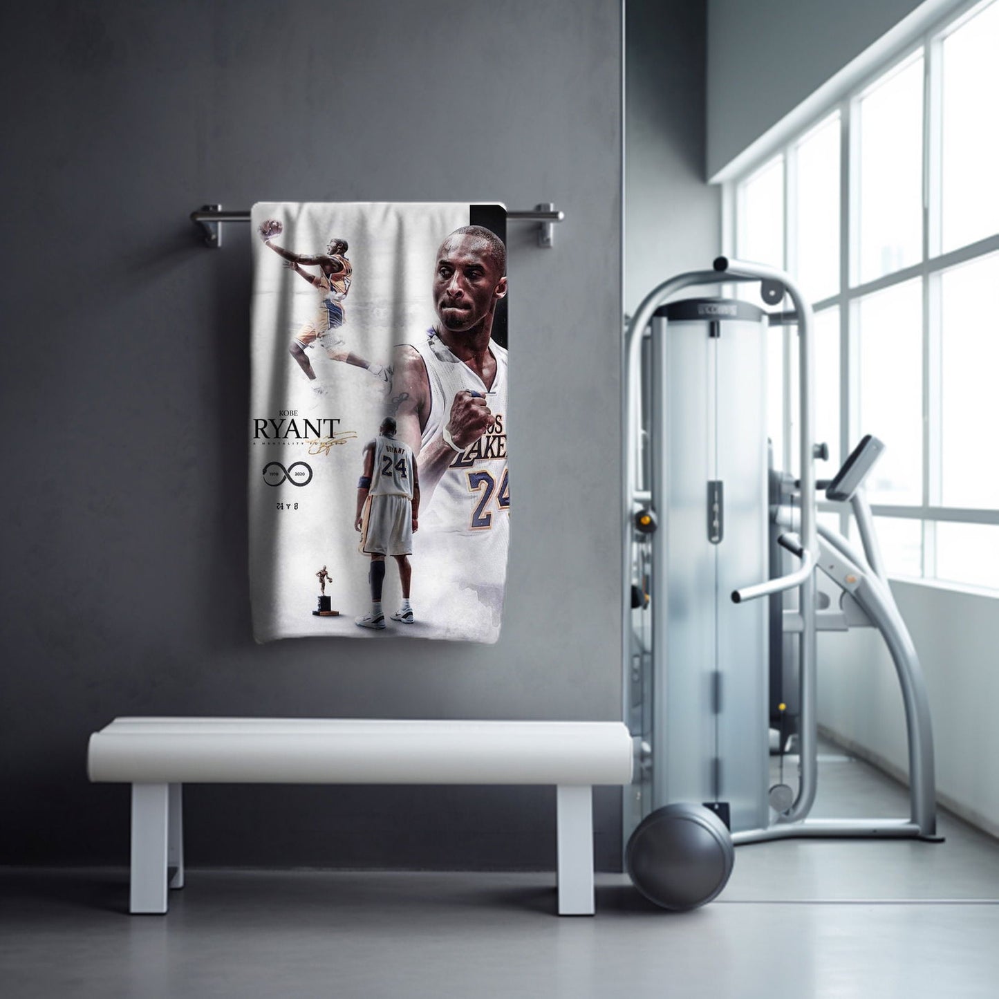 Kobe Towel, Absorbent Beach Towel, Legendary Kobe Custom Laker Fan Gift - Techy Treasures -