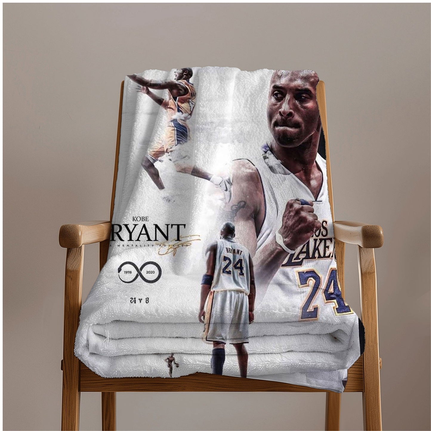 Kobe Towel, Absorbent Beach Towel, Legendary Kobe Custom Laker Fan Gift - Techy Treasures -