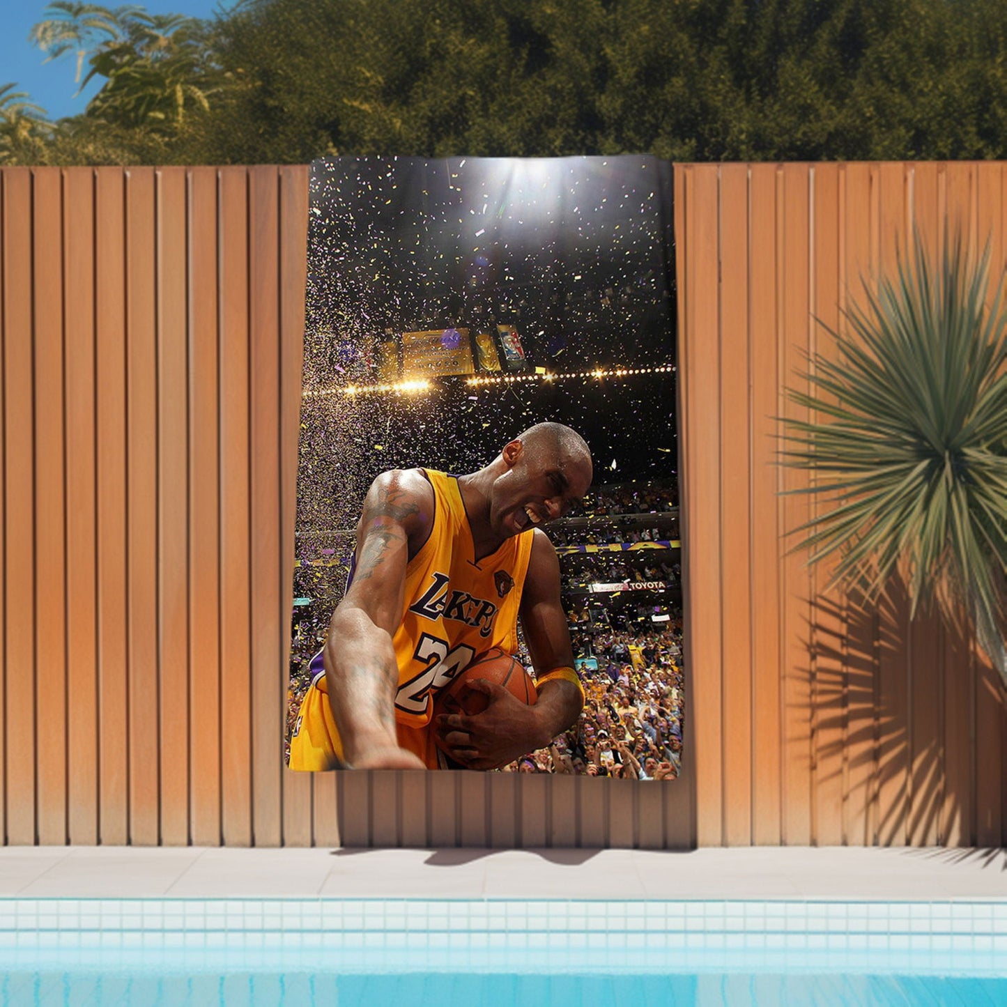 Kobe Towel, Absorbent Beach Towel, Legendary Kobe Custom Laker Fan Gift - Techy Treasures -