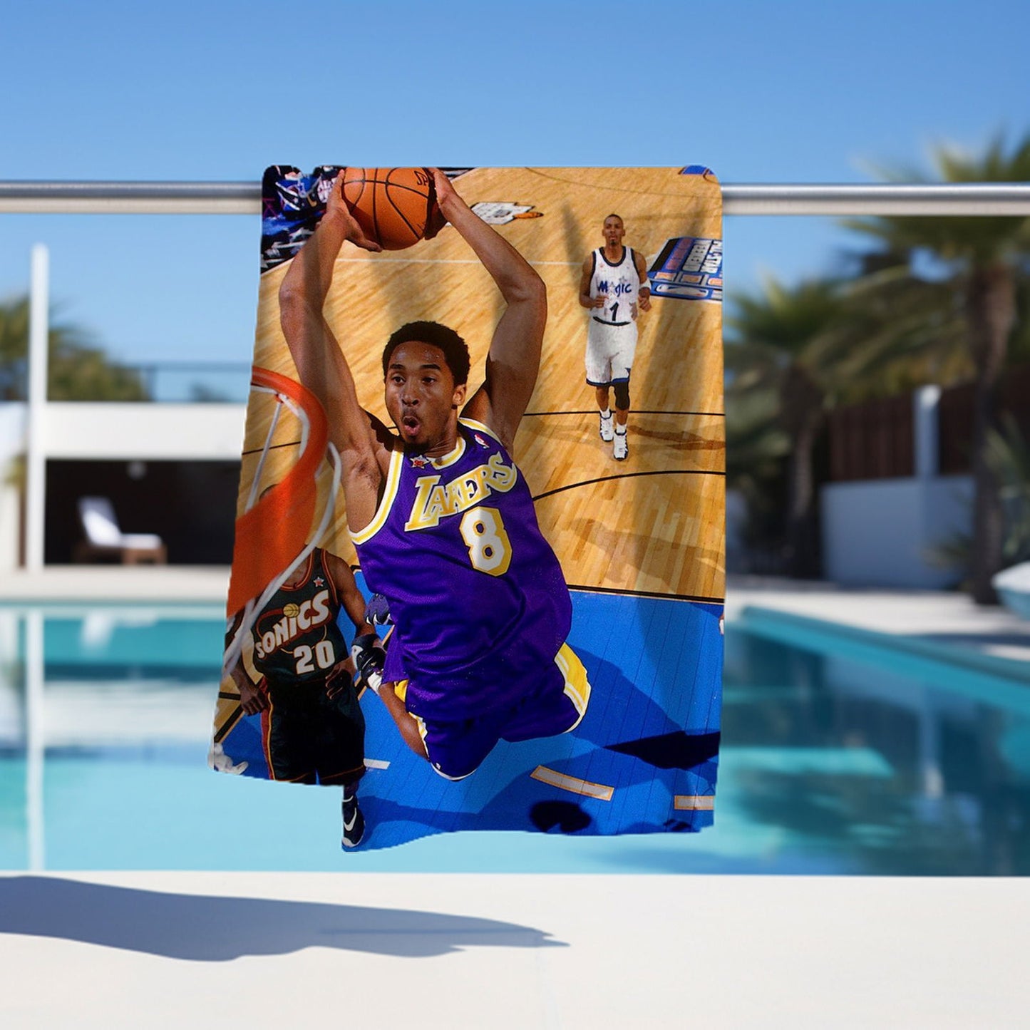 Kobe Towel, Absorbent Beach Towel, Legendary Kobe Custom Laker Fan Gift - Techy Treasures -