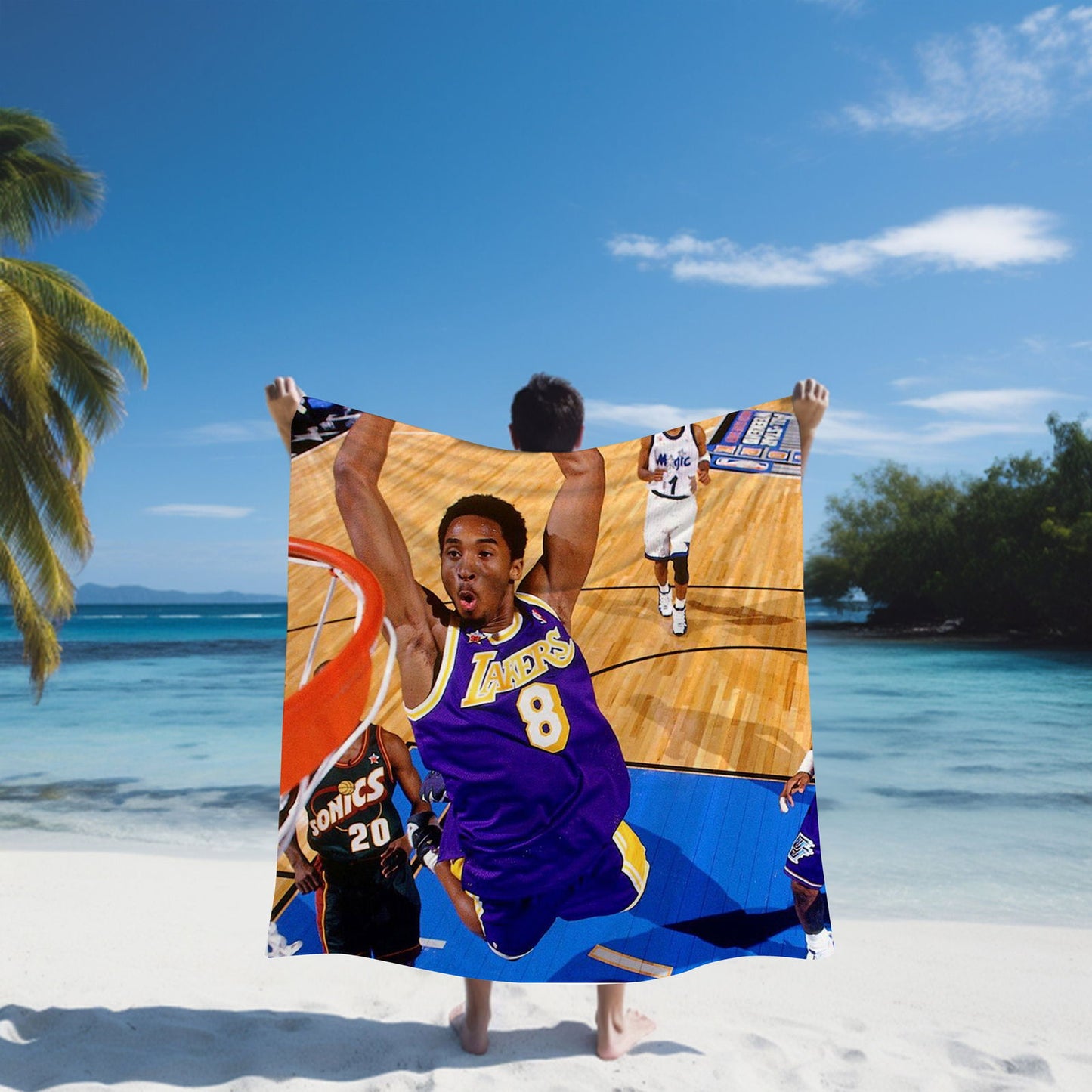 Kobe Towel, Absorbent Beach Towel, Legendary Kobe Custom Laker Fan Gift - Techy Treasures -