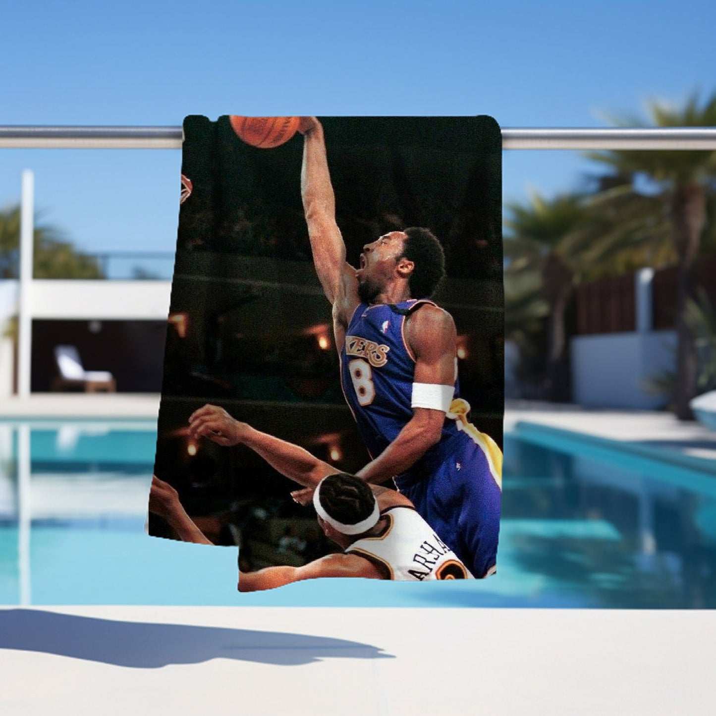 Kobe Towel, Absorbent Beach Towel, Legendary Kobe Custom Laker Fan Gift - Techy Treasures -