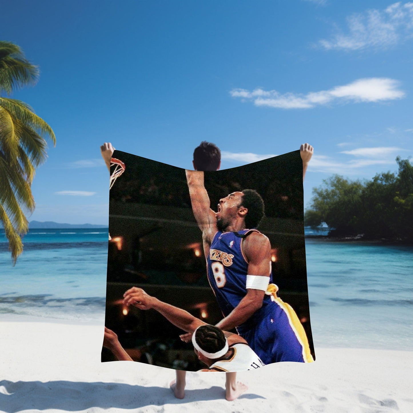 Kobe Towel, Absorbent Beach Towel, Legendary Kobe Custom Laker Fan Gift - Techy Treasures -
