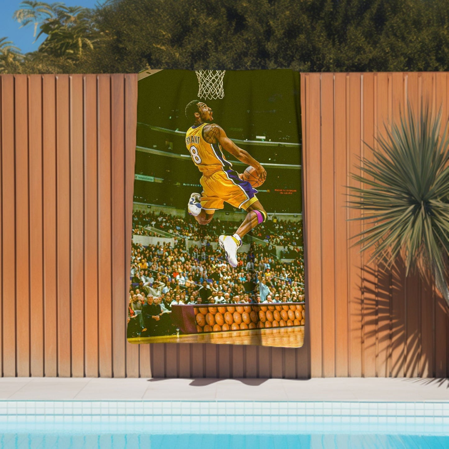 Kobe Towel, Absorbent Beach Towel, Legendary Kobe Custom Laker Fan Gift - Techy Treasures -