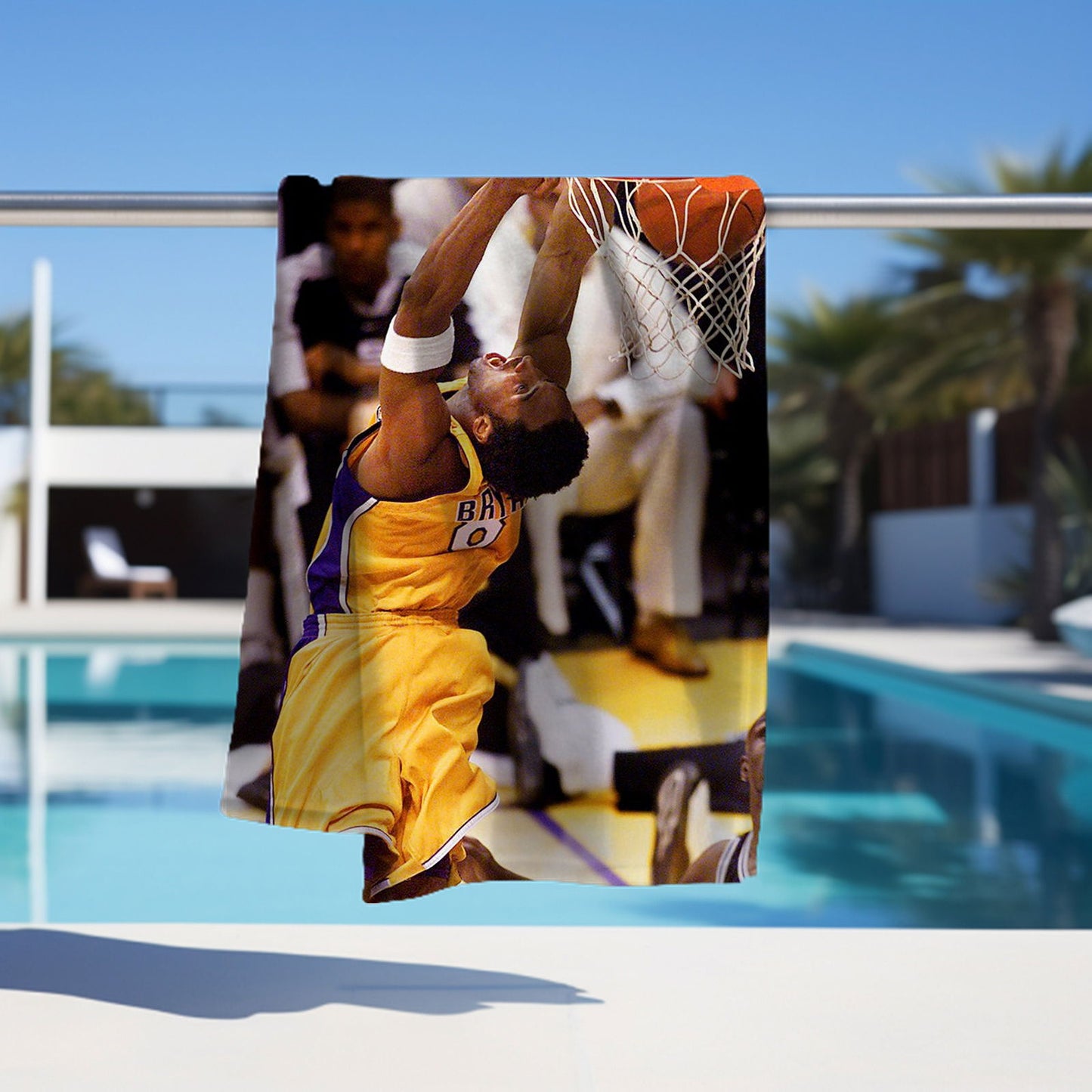Kobe Towel, Absorbent Beach Towel, Legendary Kobe Custom Laker Fan Gift - Techy Treasures -