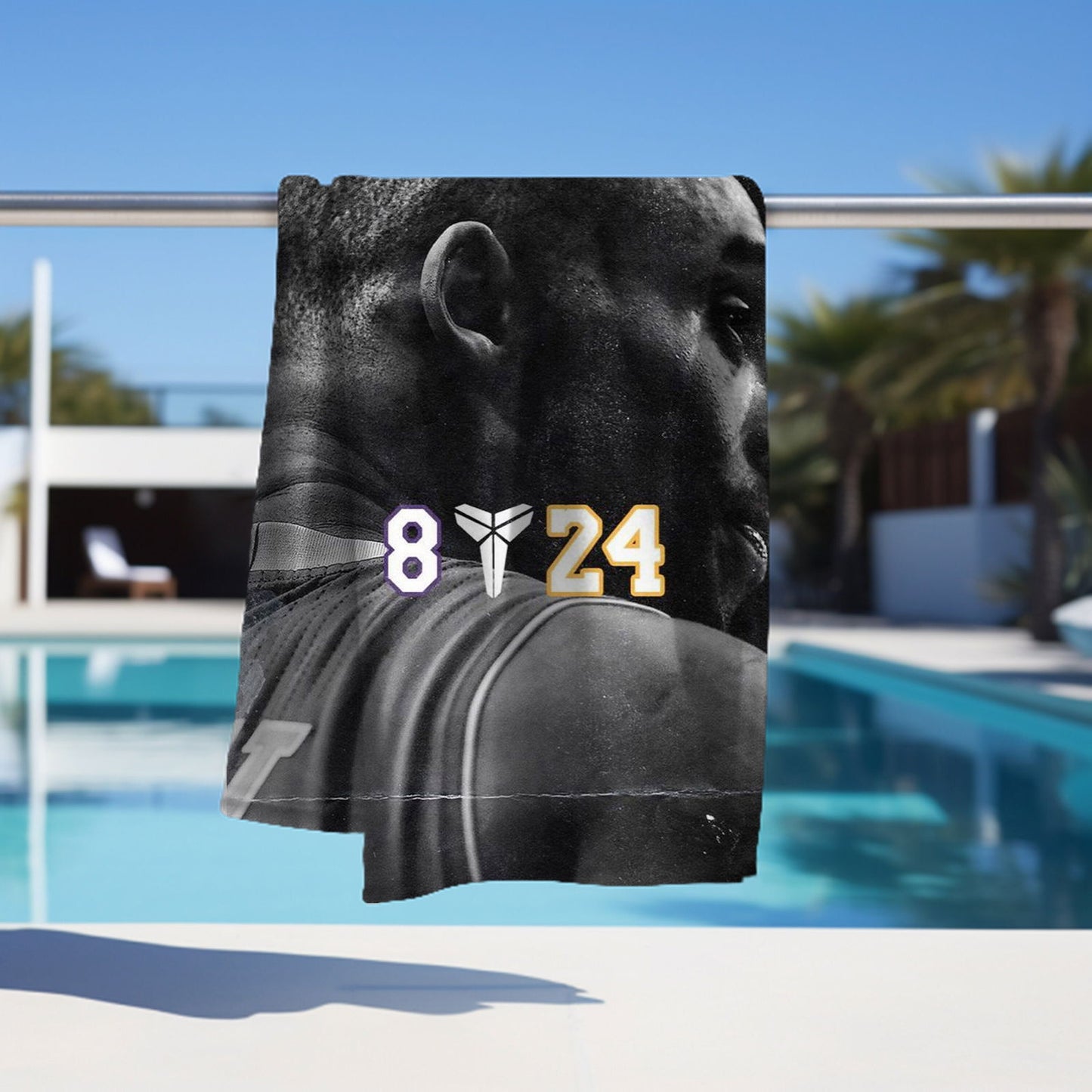 Kobe Towel, Absorbent Beach Towel, Legendary Kobe Custom Laker Fan Gift - Techy Treasures -