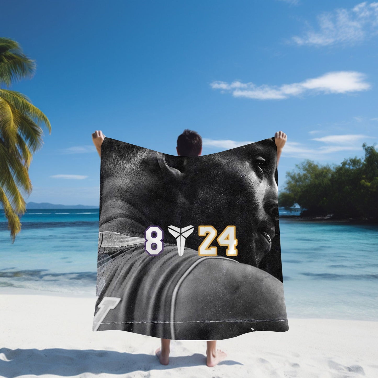 Kobe Towel, Absorbent Beach Towel, Legendary Kobe Custom Laker Fan Gift - Techy Treasures -