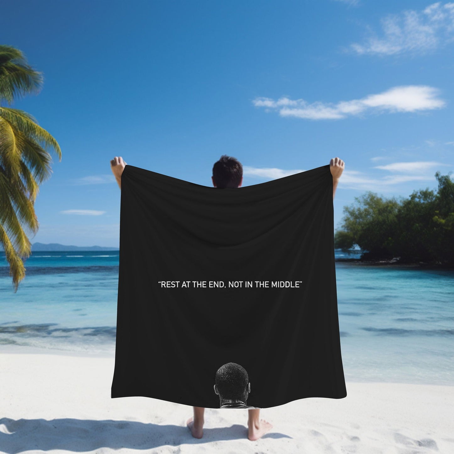 Kobe Towel, Rest at the End in the Middle, Absorbent Beach Towel, Legendary Kobe Custom Laker Fan Gift - Techy Treasures -