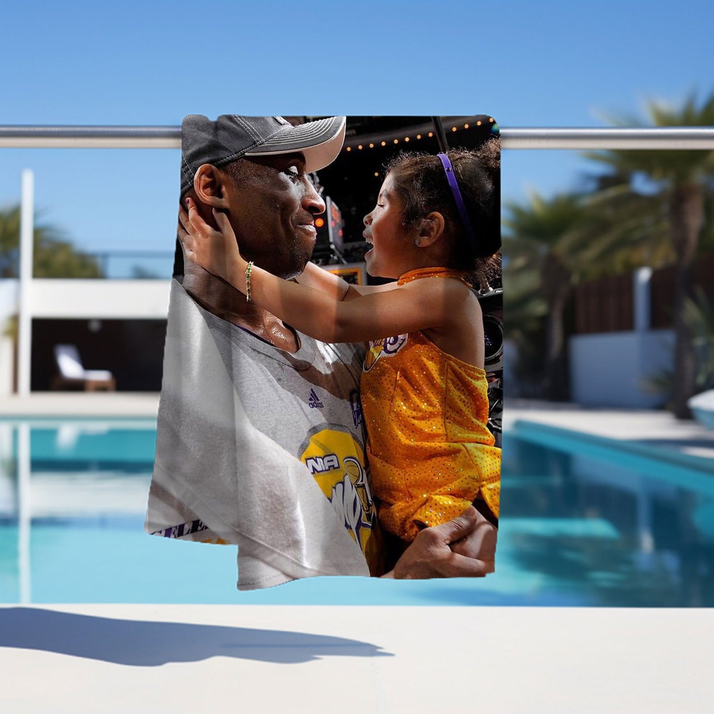 Kobe and Gigi Towel, Absorbent Beach Towel, Legendary Kobe Tribute Gift - Techy Treasures -