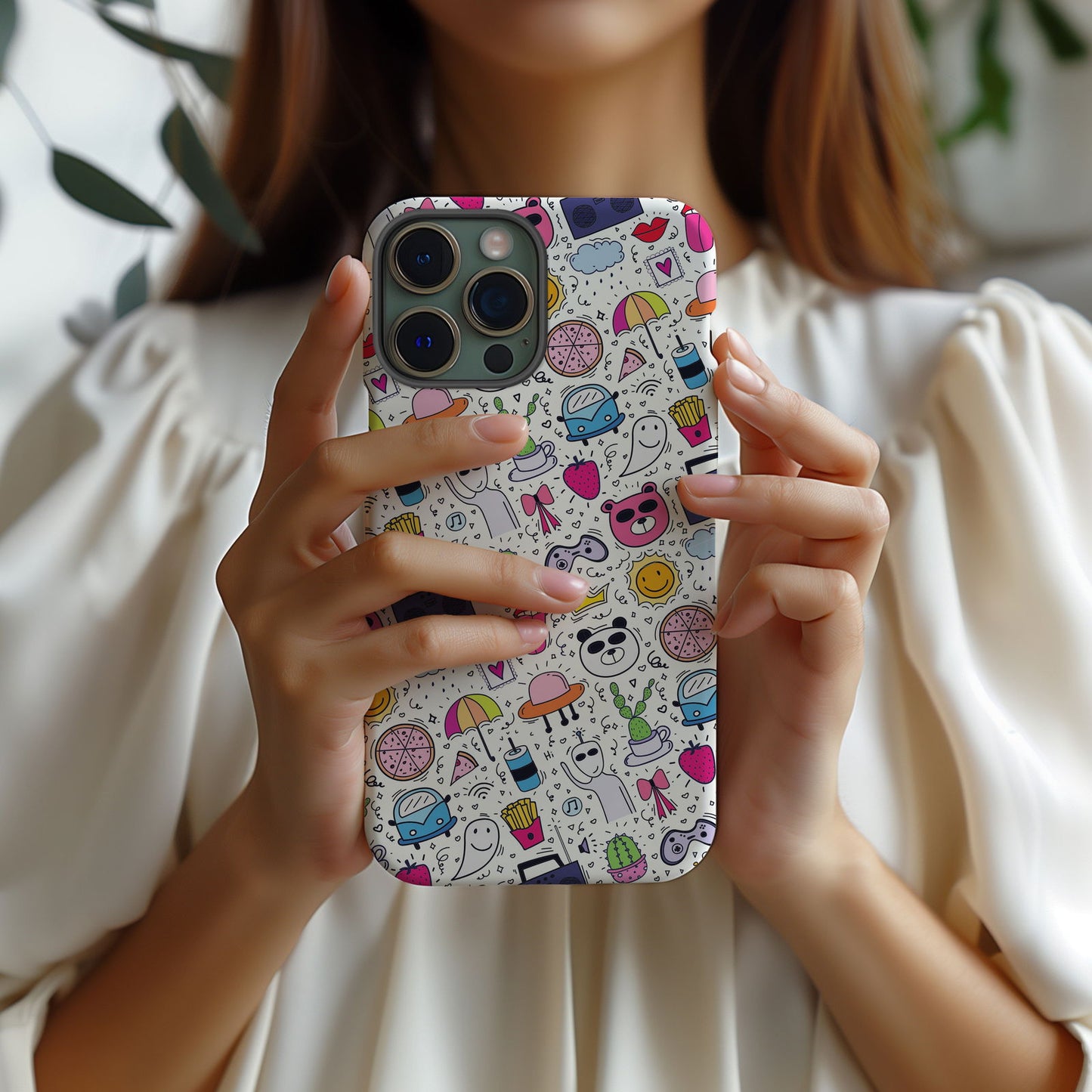 Modern Cute Collage Magsafe iPhone Case - Techy Treasures -