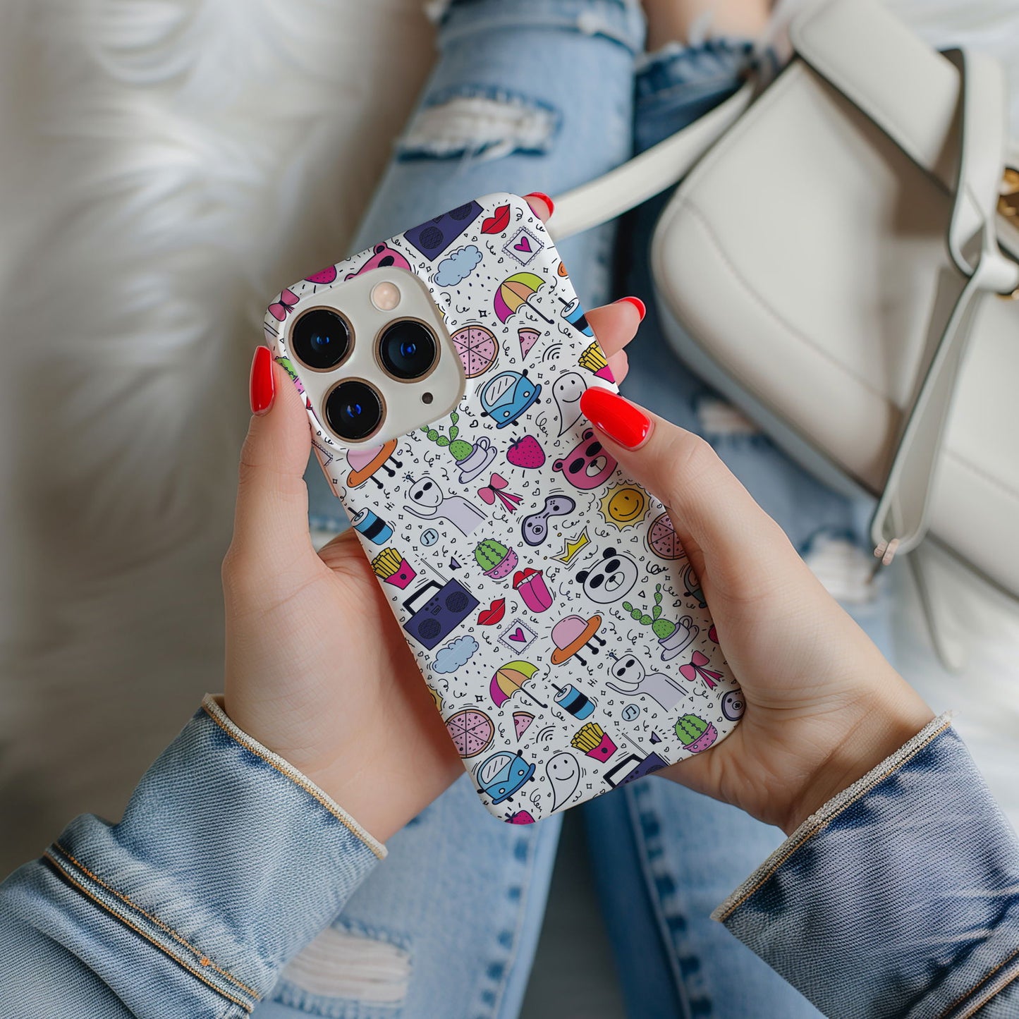 Modern Cute Collage Magsafe iPhone Case - Techy Treasures -