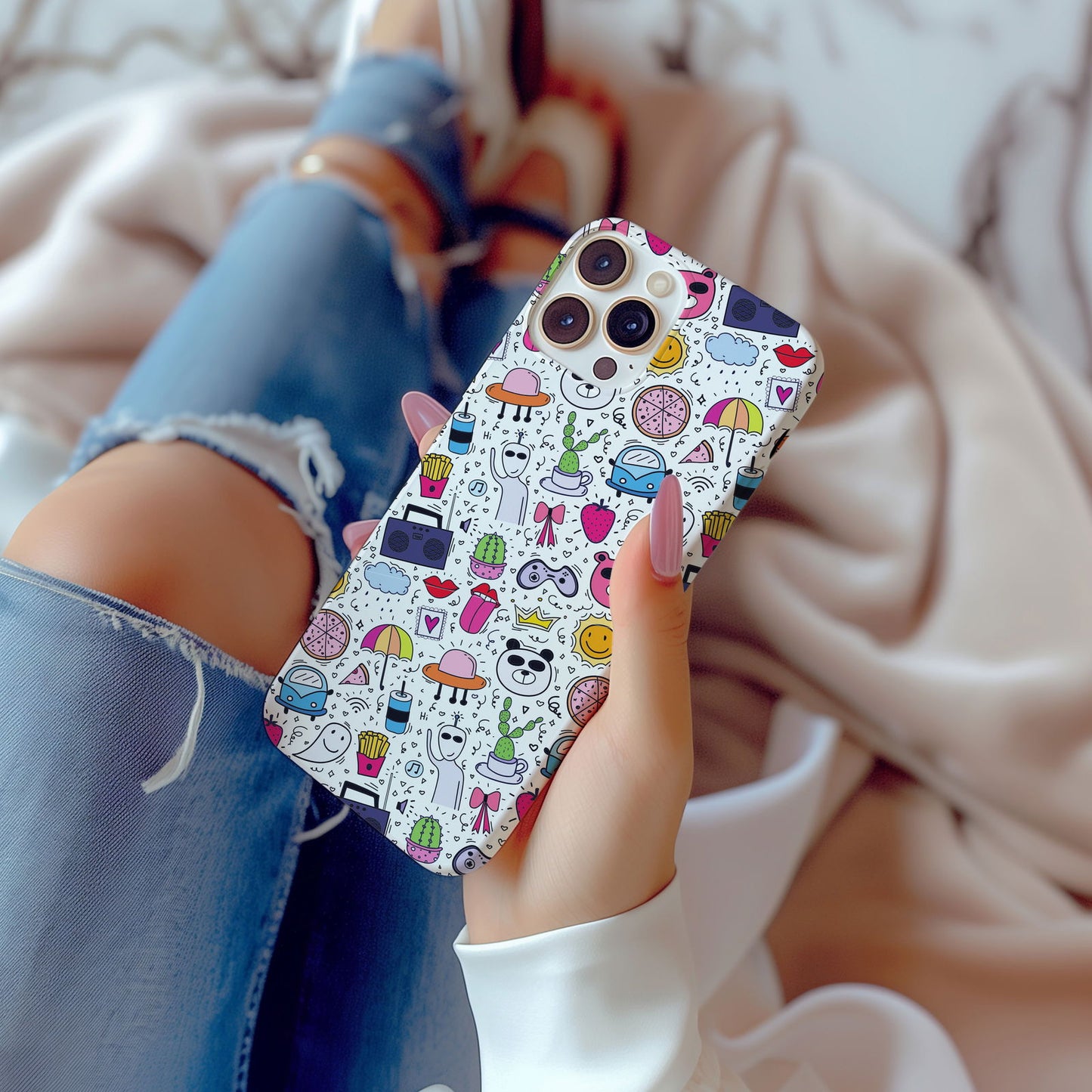 Modern Cute Collage Magsafe iPhone Case - Techy Treasures -