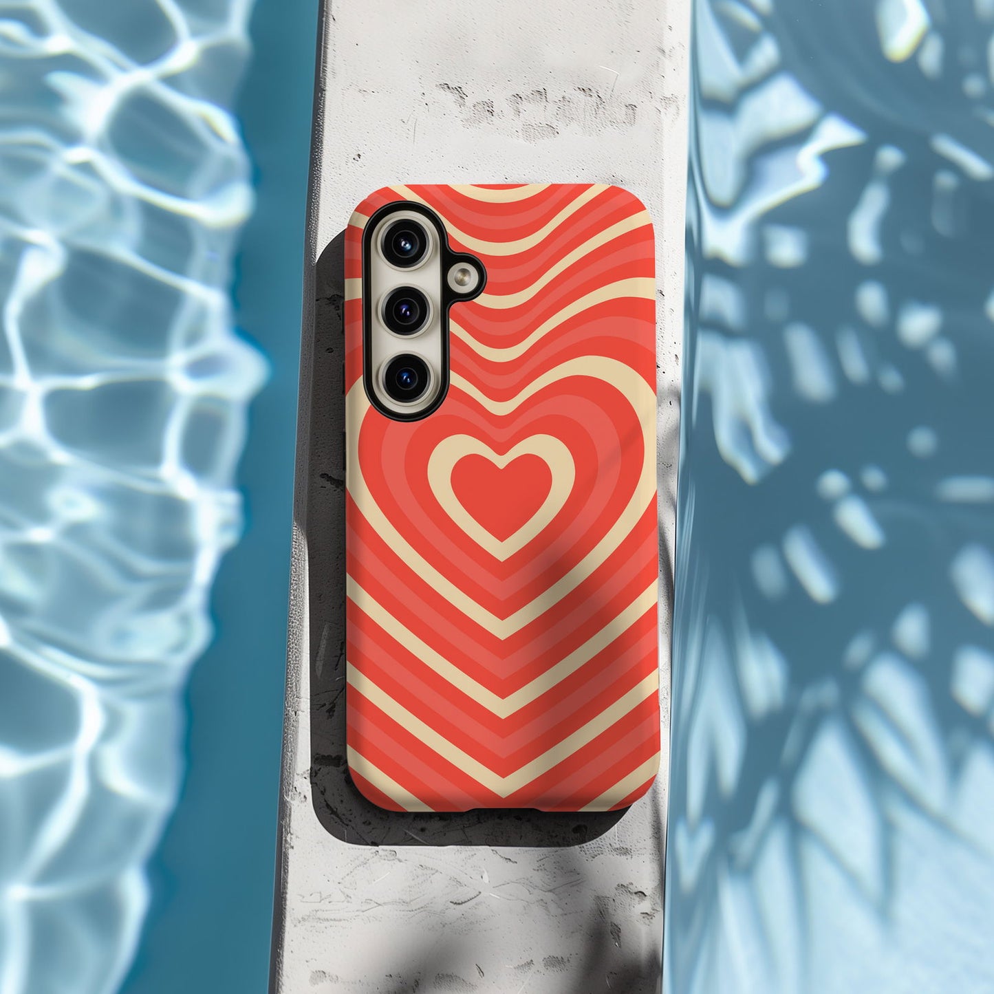 Orange Retro Groovy Heart Magsafe iPhone Case - Techy Treasures -