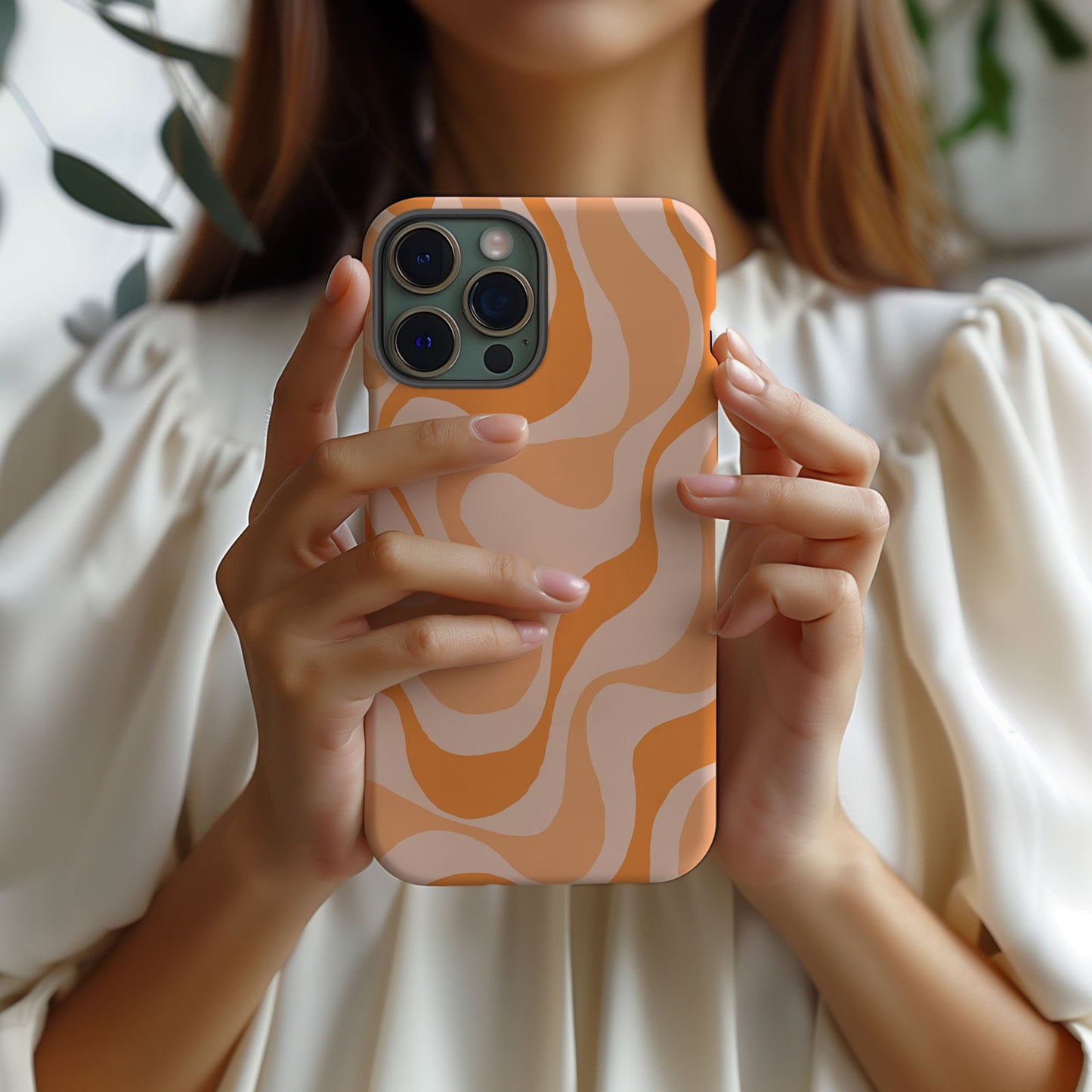 Orange Swirl Vibrant Magsafe iPhone Case - Techy Treasures -