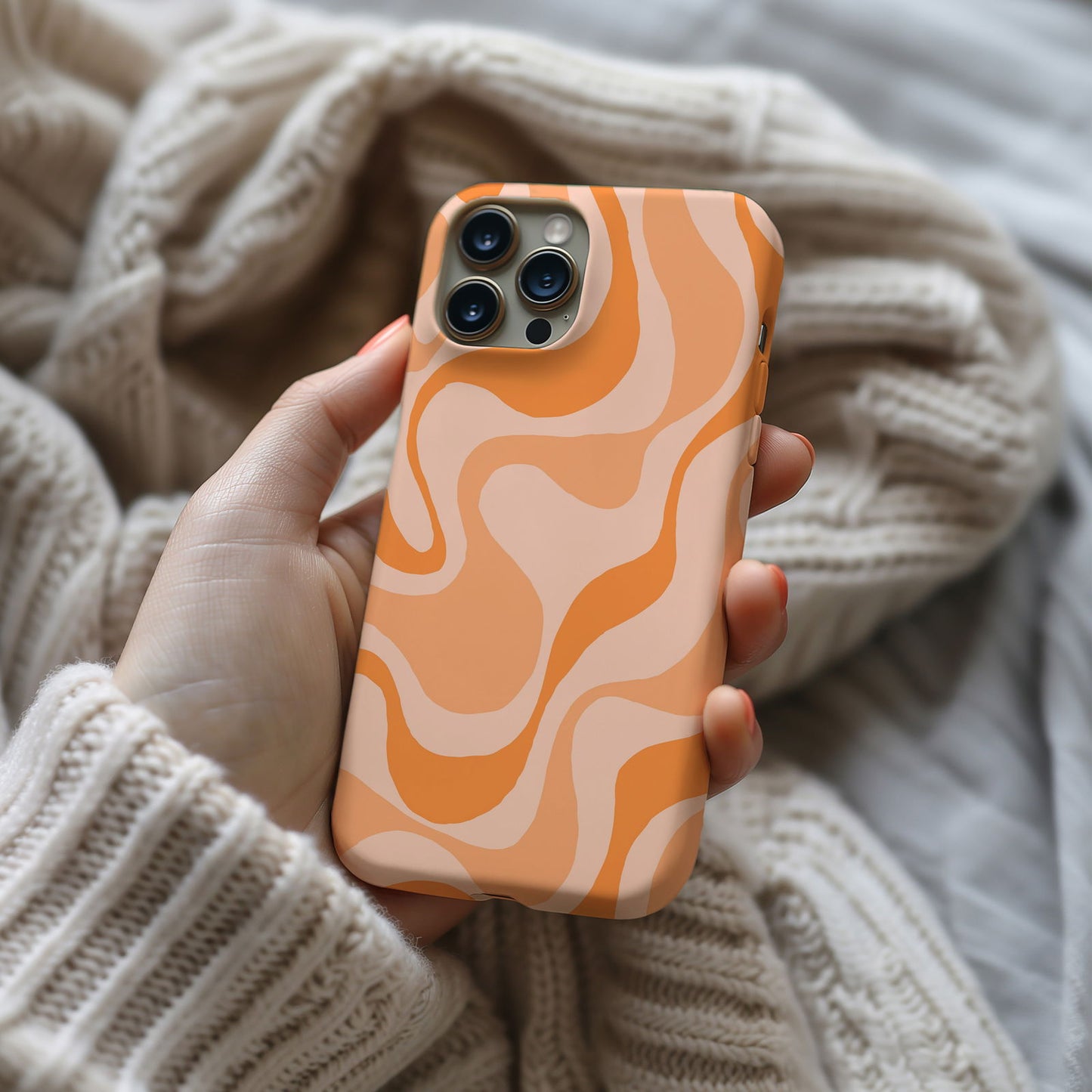 Orange Swirl Vibrant Magsafe iPhone Case - Techy Treasures -