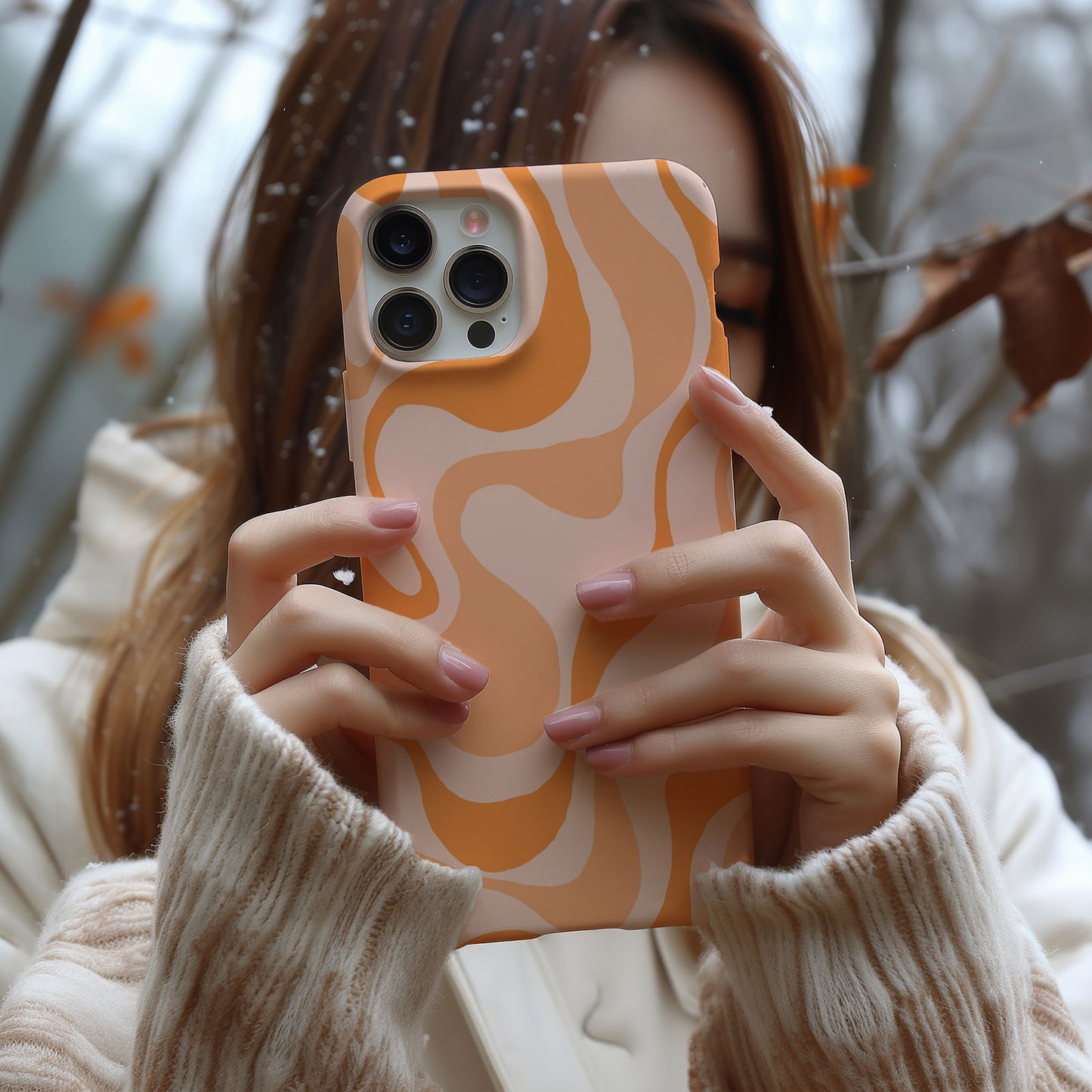 Orange Swirl Vibrant Magsafe iPhone Case - Techy Treasures -