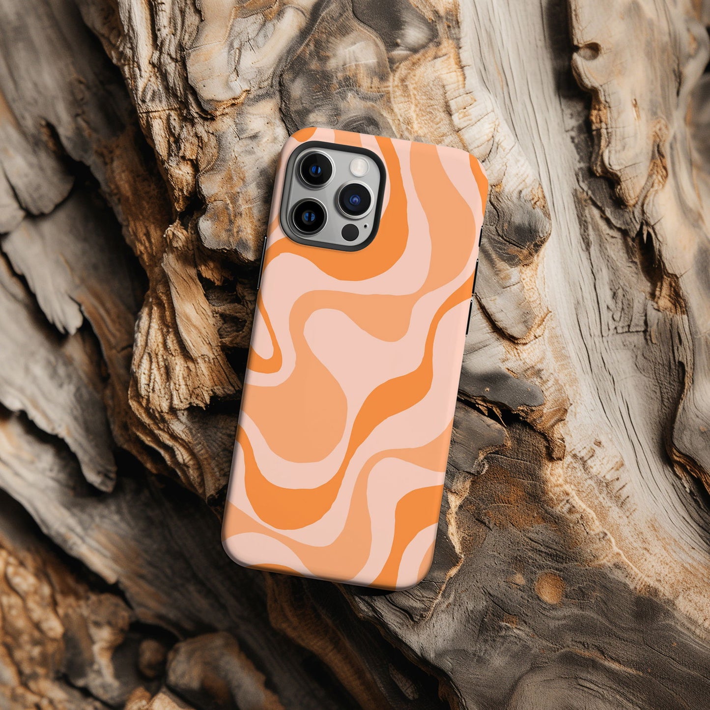 Orange Swirl Vibrant Magsafe iPhone Case - Techy Treasures -