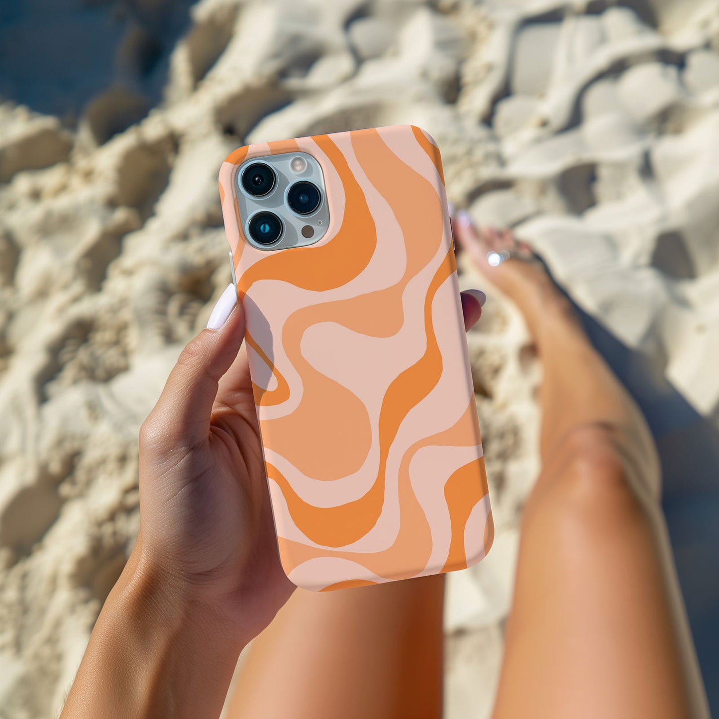 Orange Swirl Vibrant Magsafe iPhone Case - Techy Treasures -