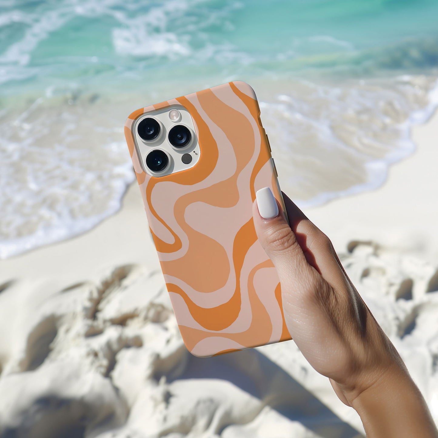Orange Swirl Vibrant Magsafe iPhone Case - Techy Treasures -