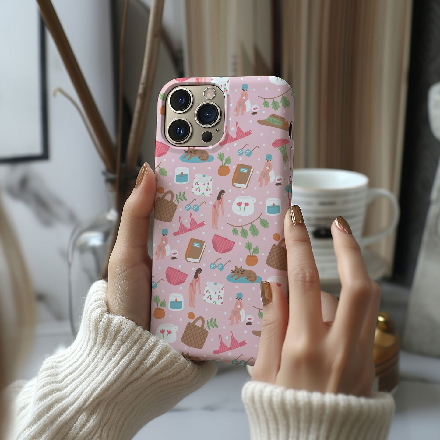 Pink Feminine Collage Magsafe iPhone Case - Techy Treasures -