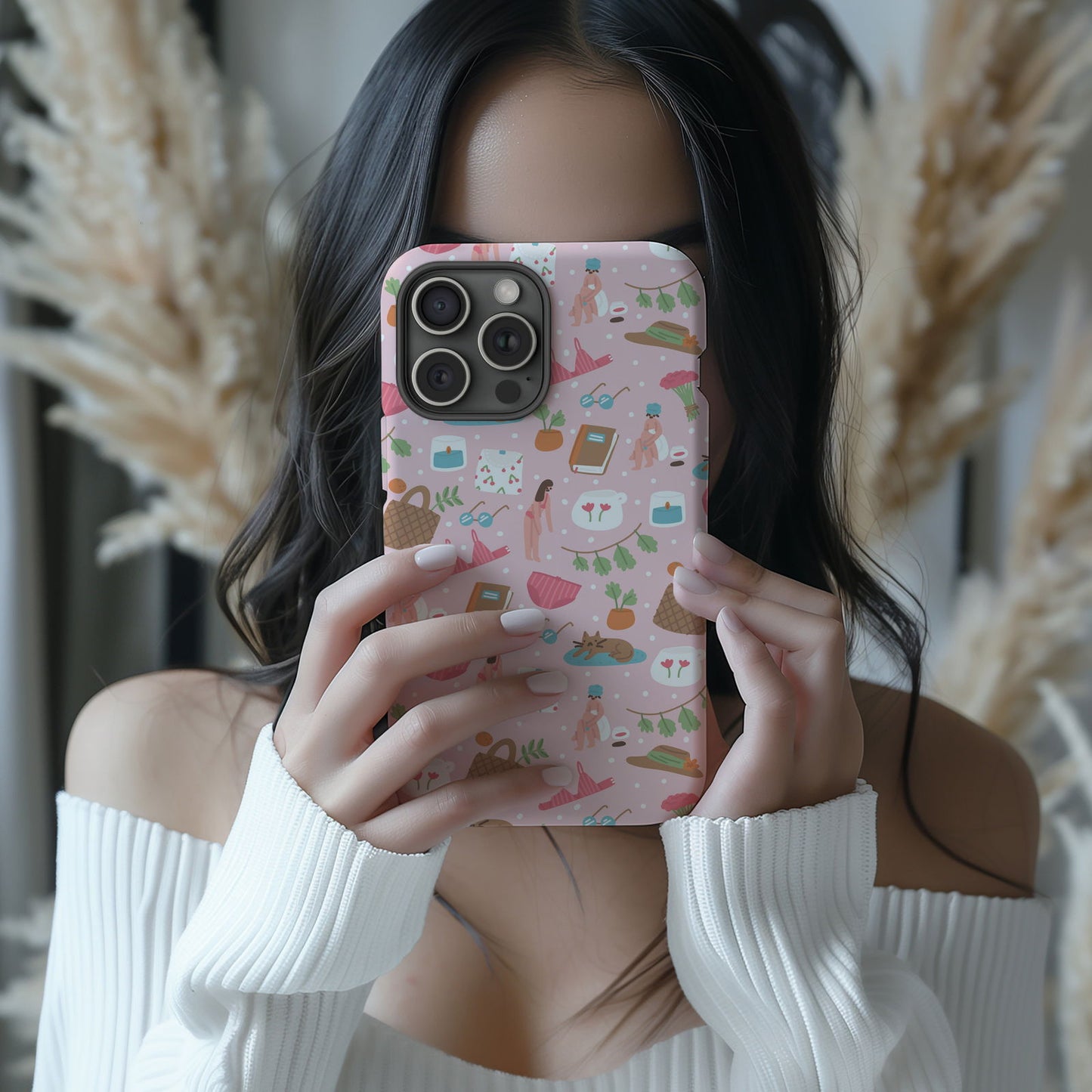 Pink Feminine Collage Magsafe iPhone Case - Techy Treasures -