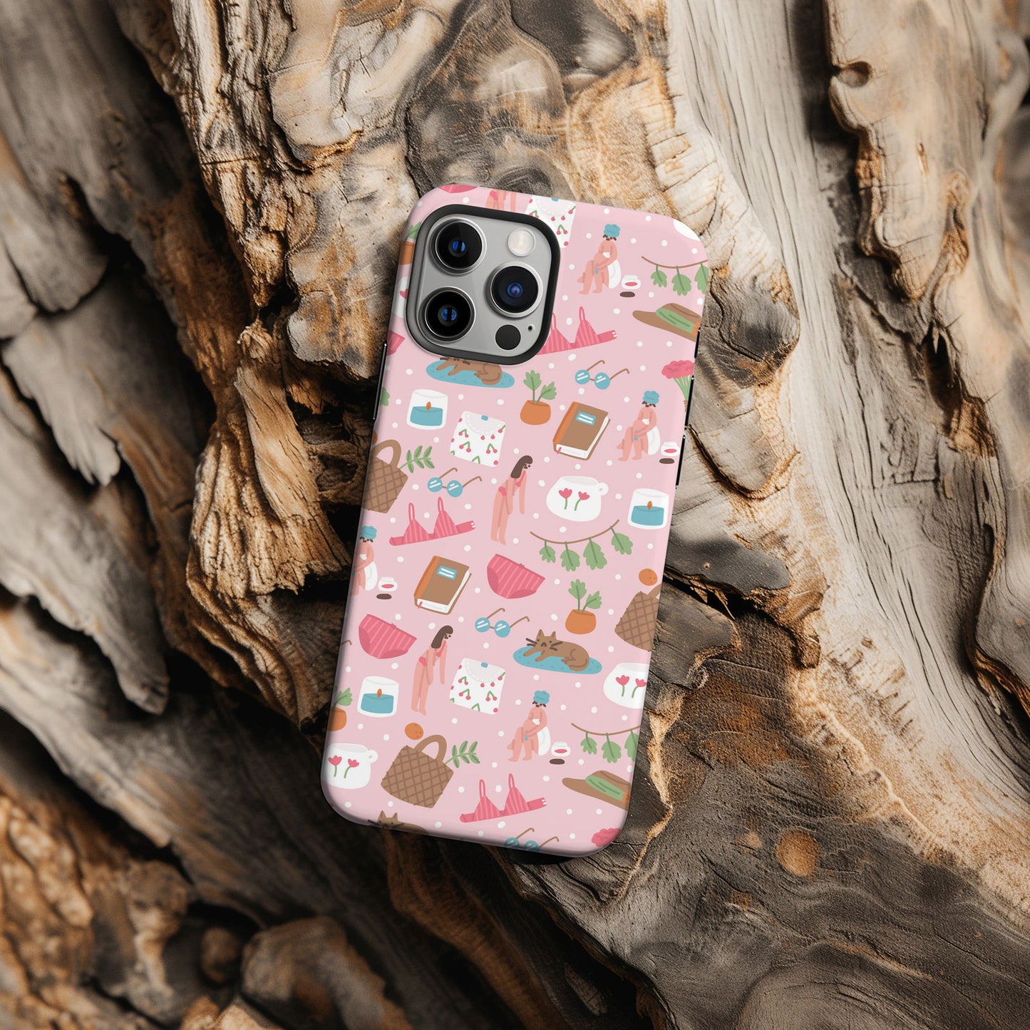 Pink Feminine Collage Magsafe iPhone Case - Techy Treasures -