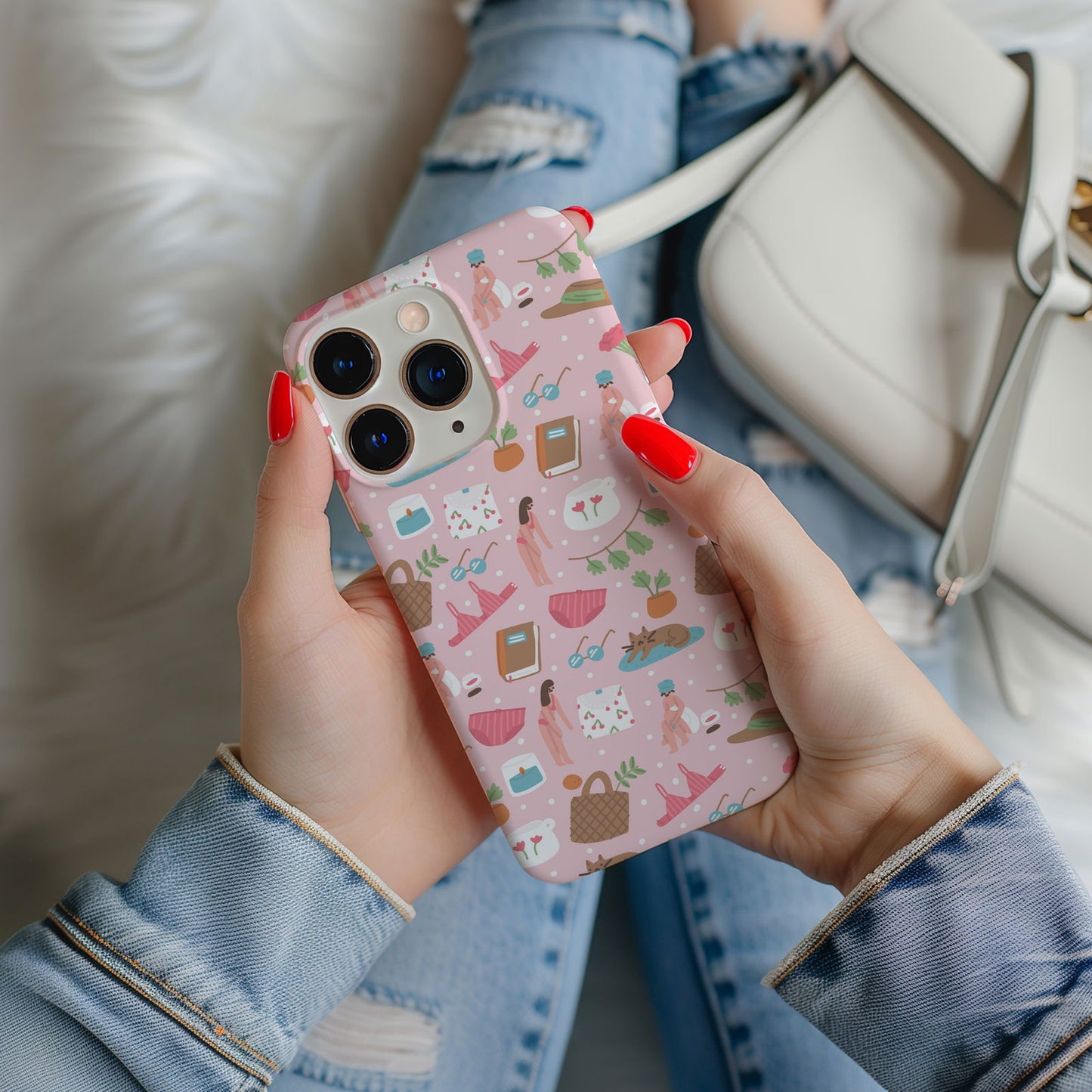 Pink Feminine Collage Magsafe iPhone Case - Techy Treasures -