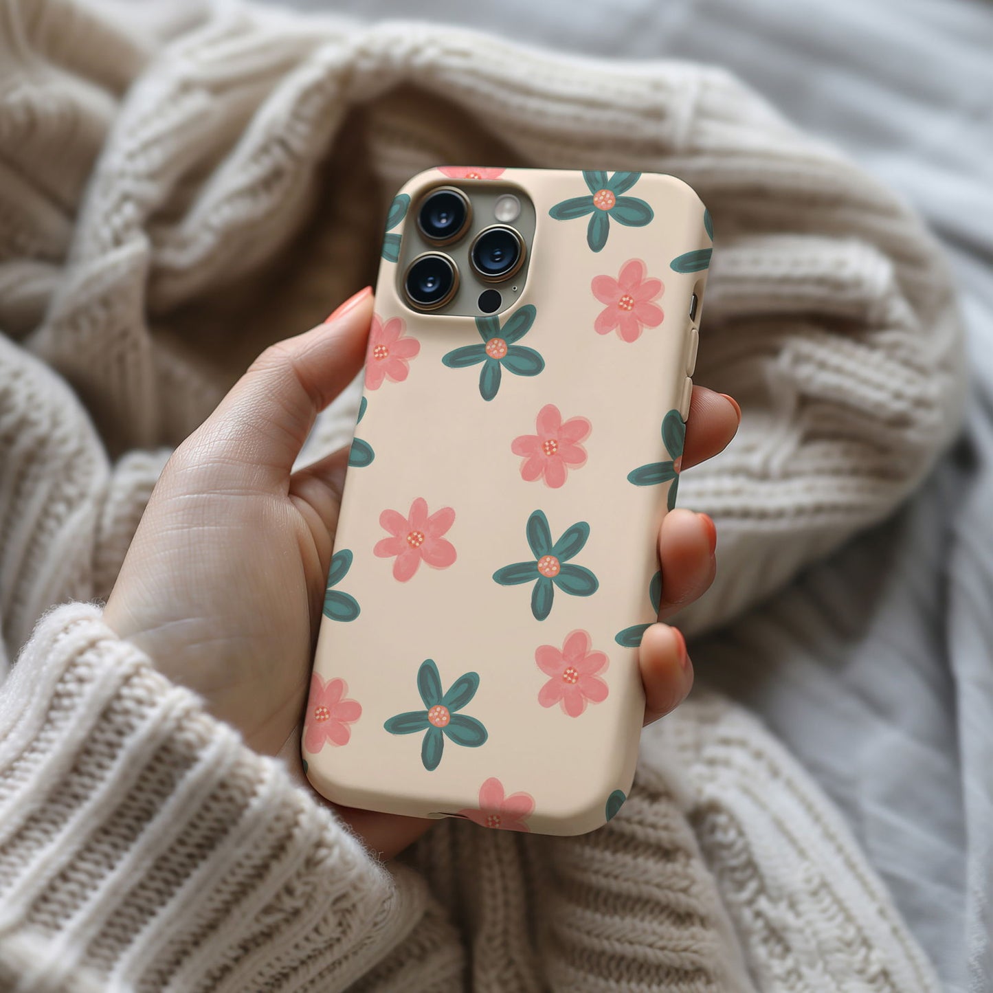 Pink Floral Magsafe iPhone Case - Techy Treasures -