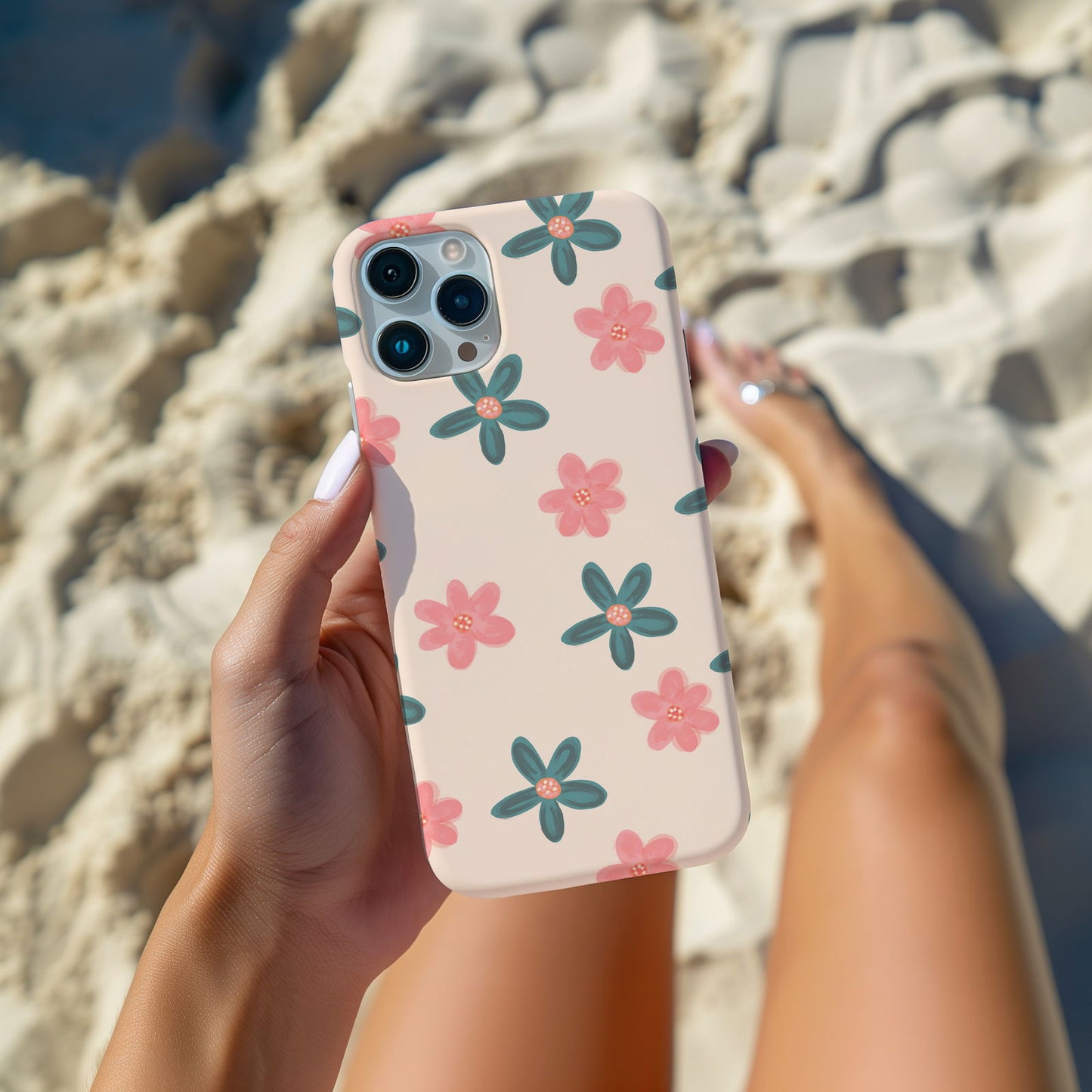 Pink Floral Magsafe iPhone Case - Techy Treasures -