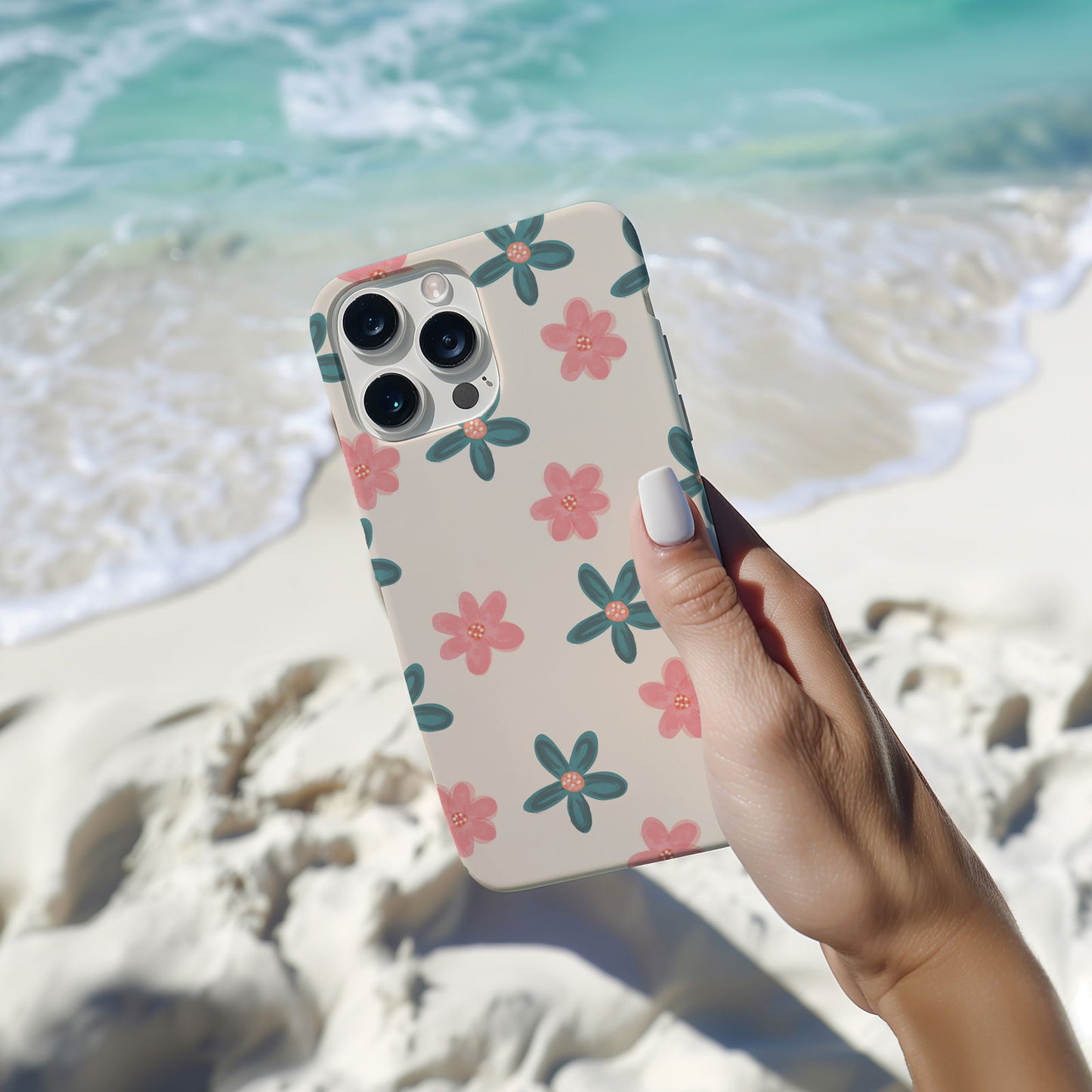 Pink Floral Magsafe iPhone Case - Techy Treasures -