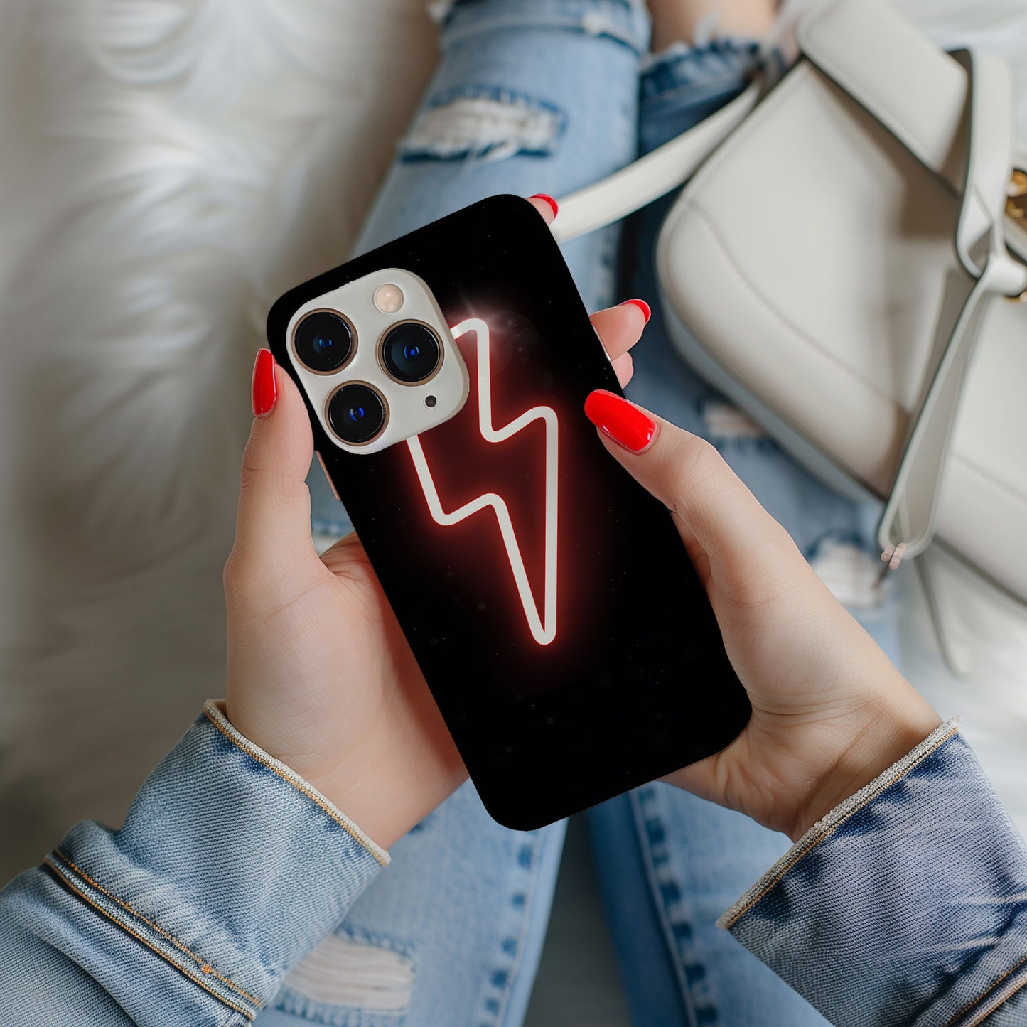 Pink Power Up Lightning Bolt Magsafe iPhone Case - Techy Treasures -