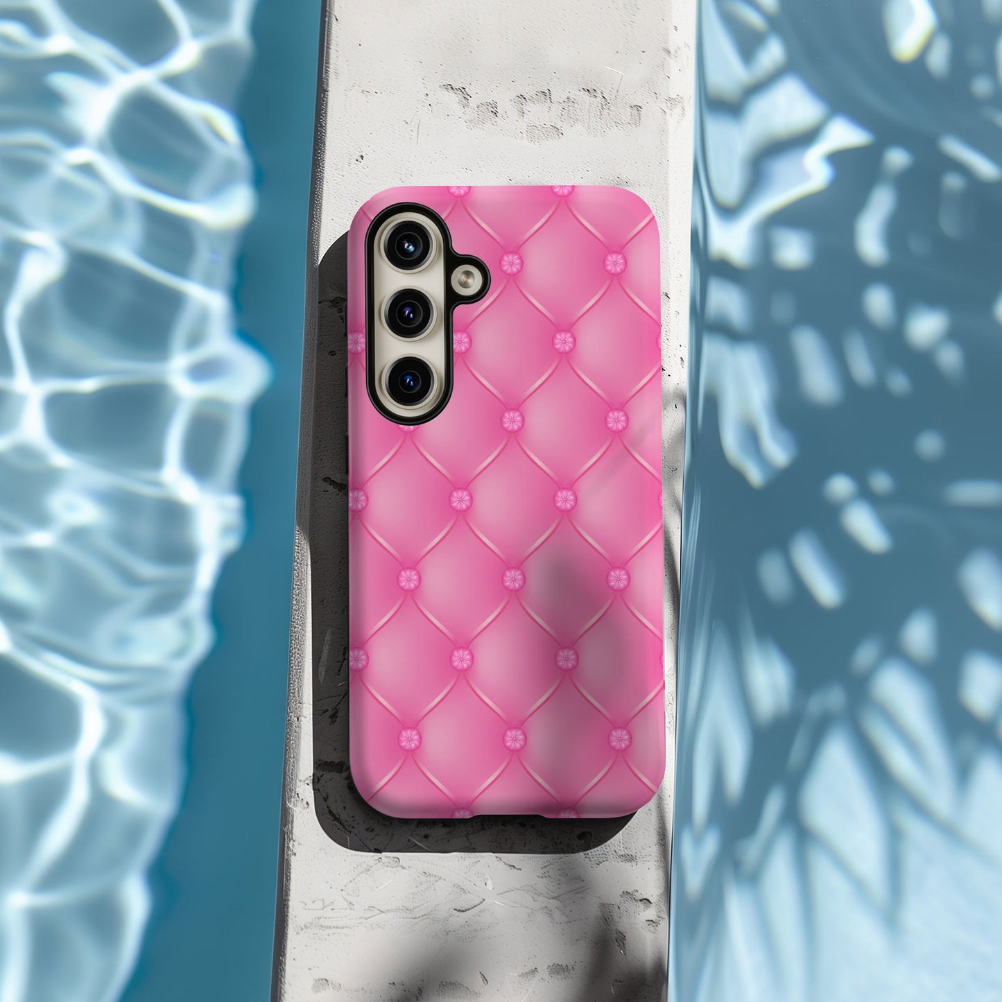 Pink Quilted Leather Magsafe iPhone Case - Techy Treasures -
