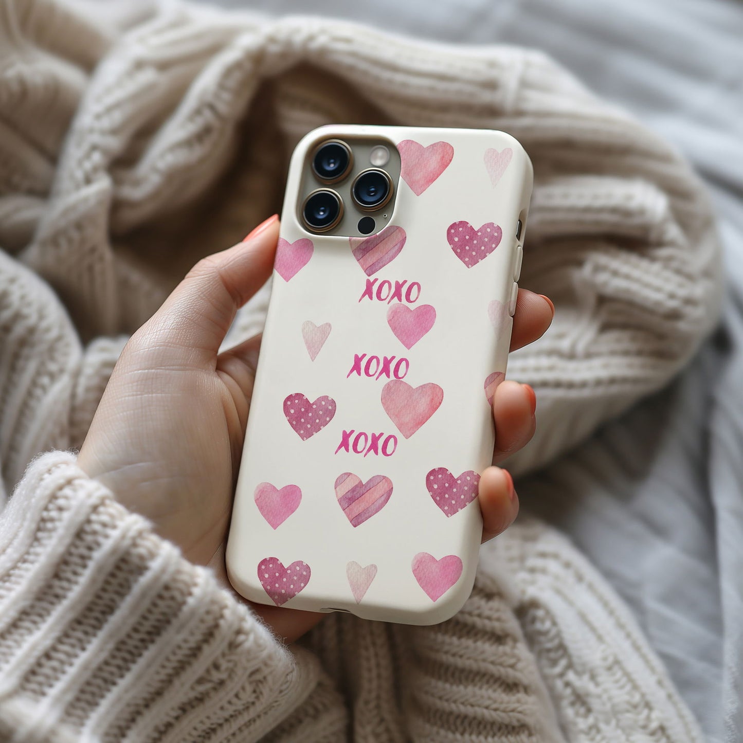 Pink XOXO Hearts Magsafe iPhone Case - Techy Treasures -