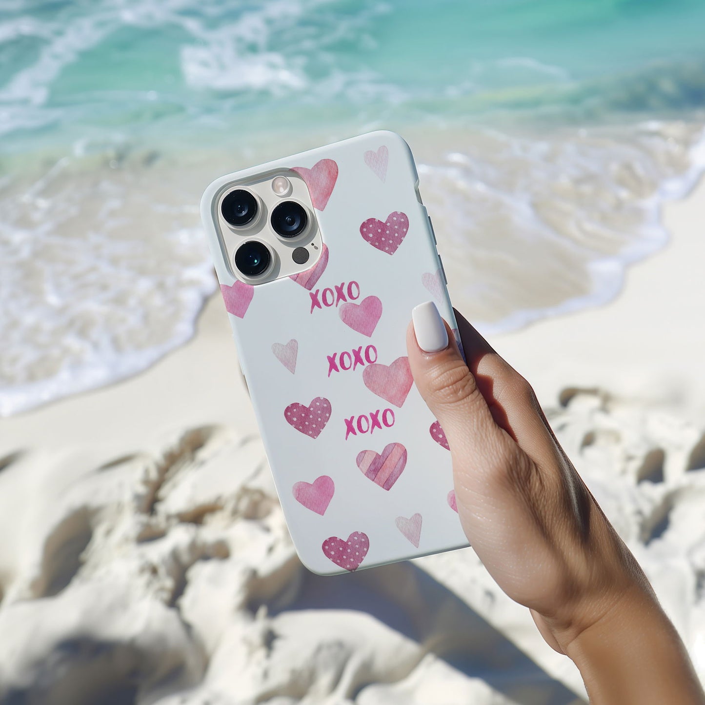 Pink XOXO Hearts Magsafe iPhone Case - Techy Treasures -