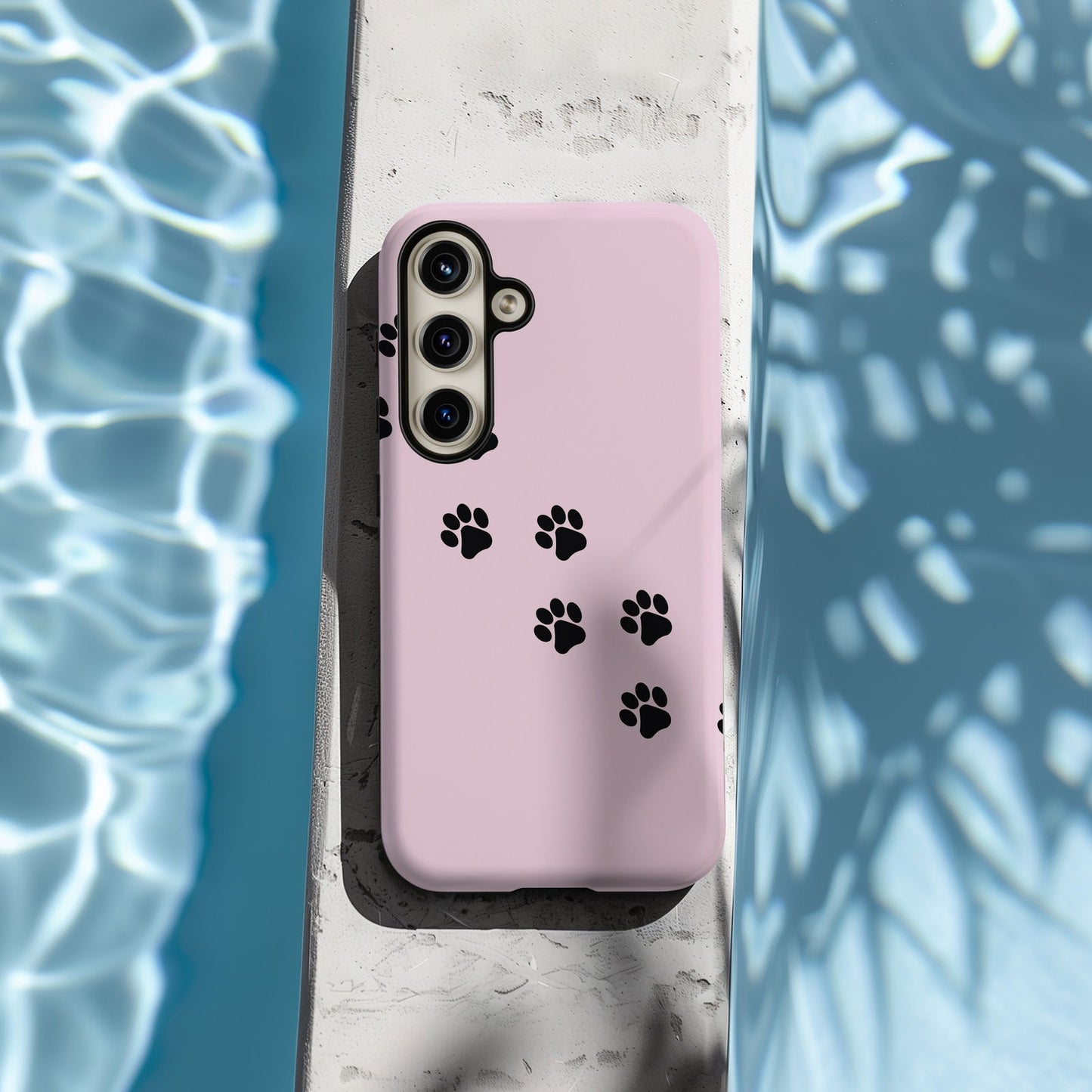 Pink and Black Cat Paw Prints Magsafe iPhone Case - Techy Treasures -