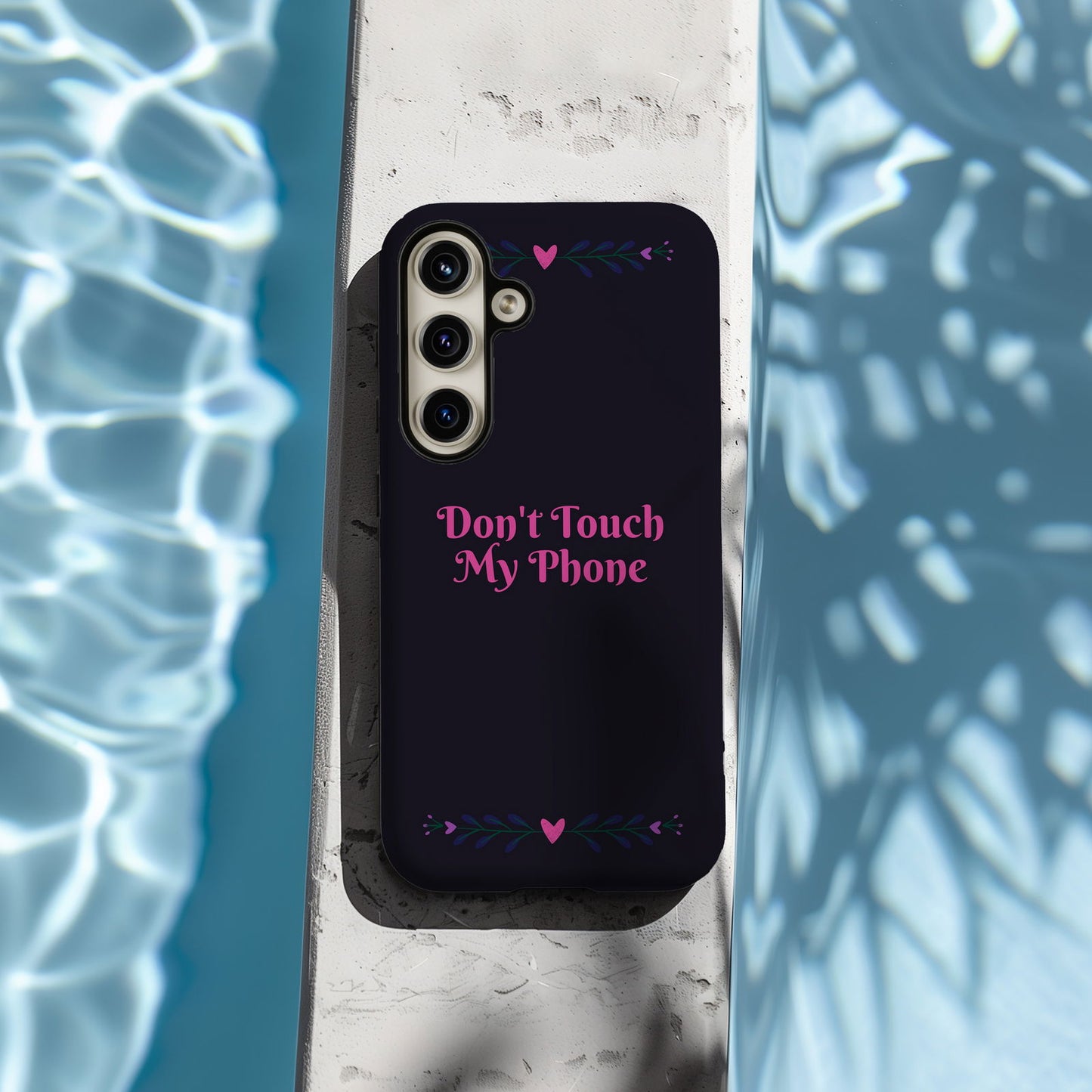 Purple and Pink Don't Touch My Phone Magsafe iPhone Case - Techy Treasures -