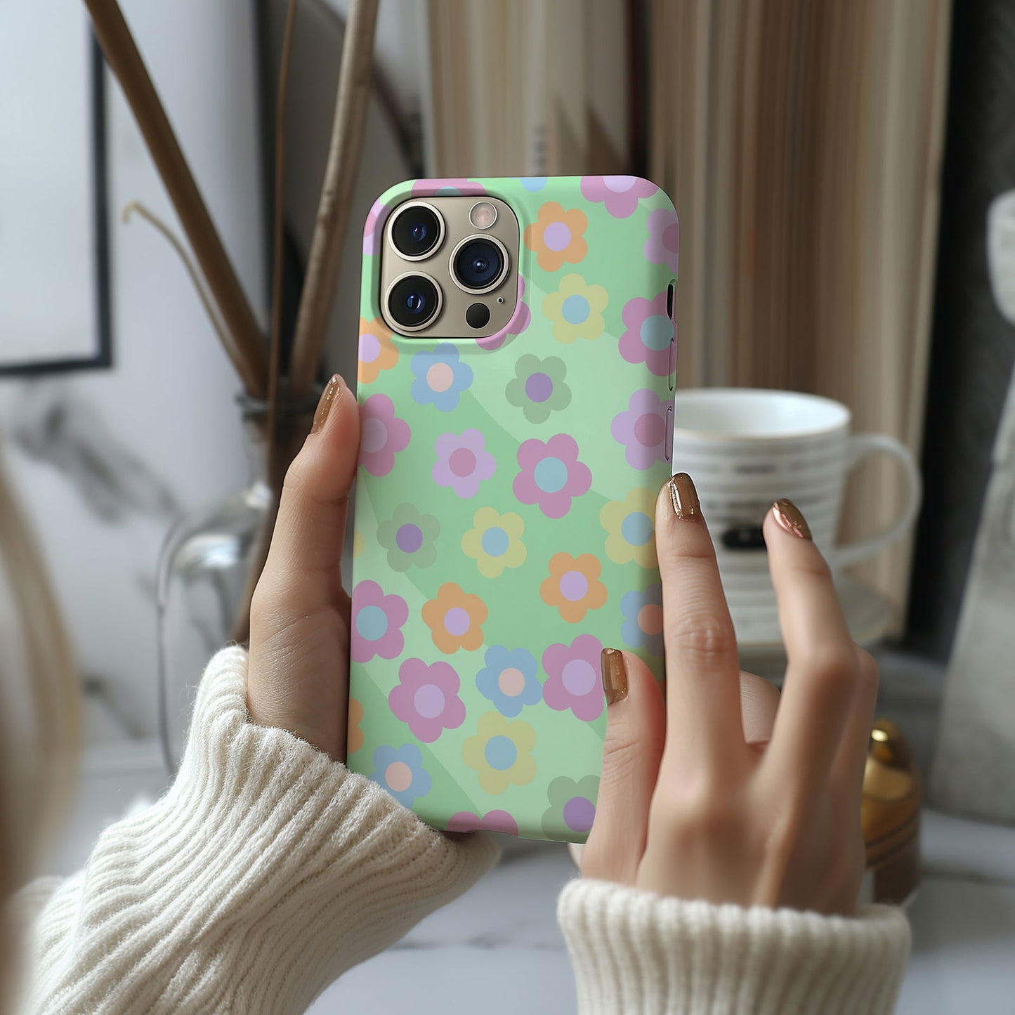 Retro Floral iPhone Case Magsafe iPhone Case - Artistic & Colorful Protection for Your Device - Techy Treasures -