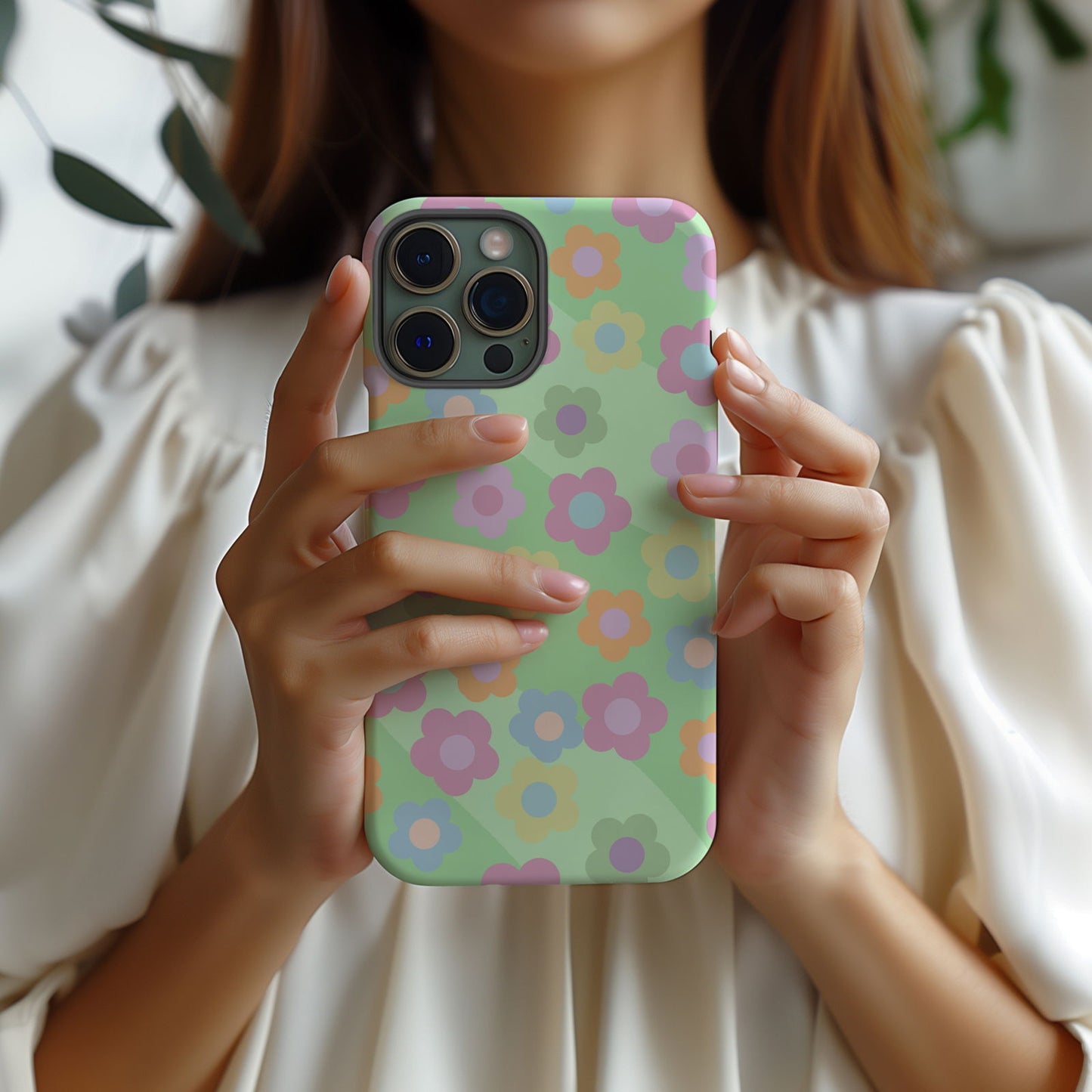 Retro Floral iPhone Case Magsafe iPhone Case - Artistic & Colorful Protection for Your Device - Techy Treasures -