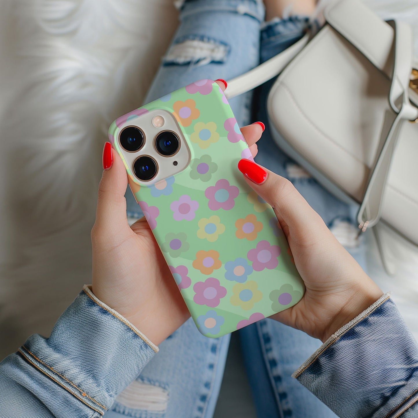 Retro Floral iPhone Case Magsafe iPhone Case - Artistic & Colorful Protection for Your Device - Techy Treasures -
