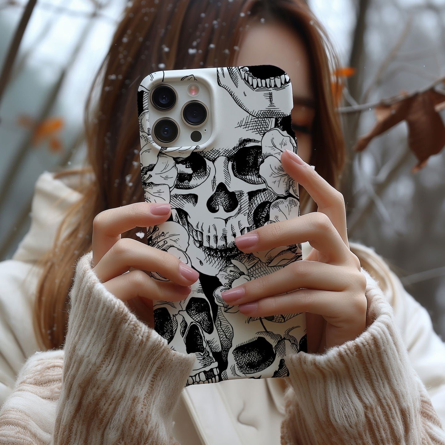 Skull Design MagSafe iPhone Case - This Eye-Catching Case Features an Array of Unique and Artistic Skull Designs. - Techy Treasures -